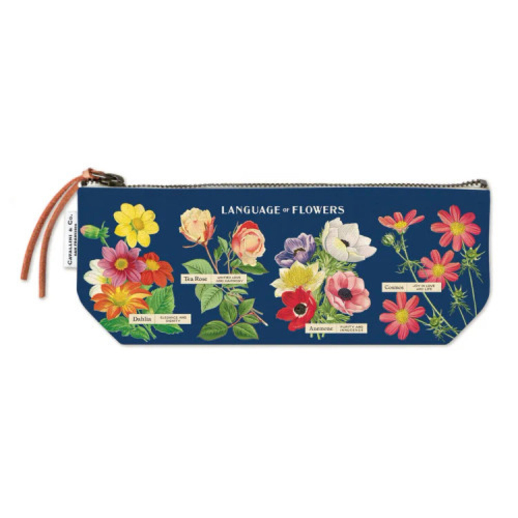 Cavallini Language of Flowers Mini Pouch
