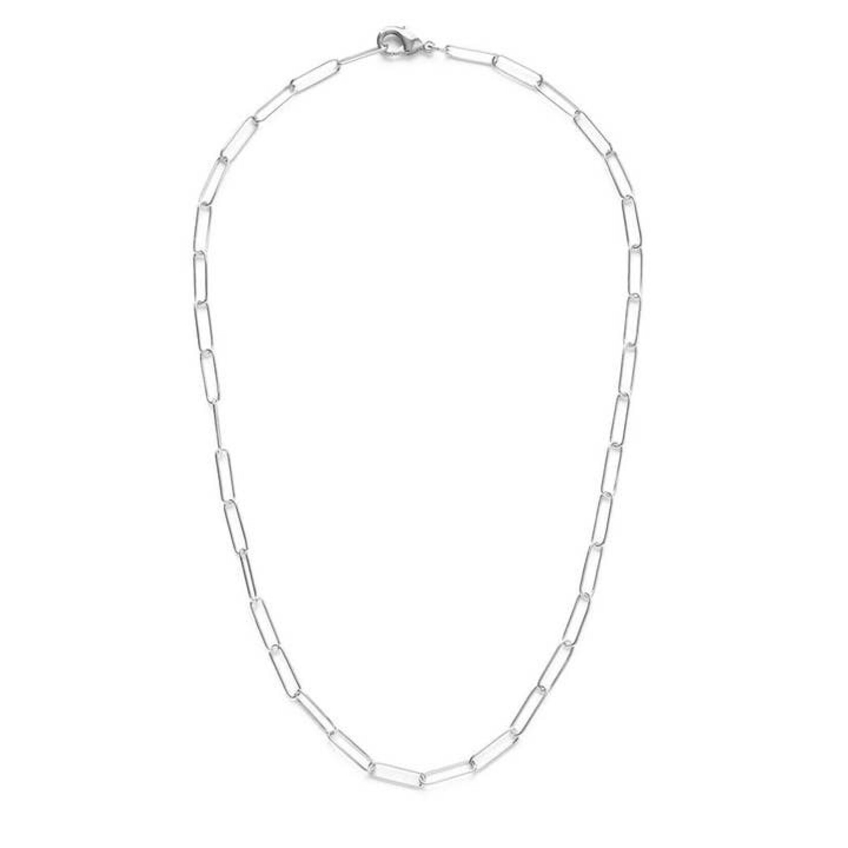 Silver Paperclip Chain Necklace