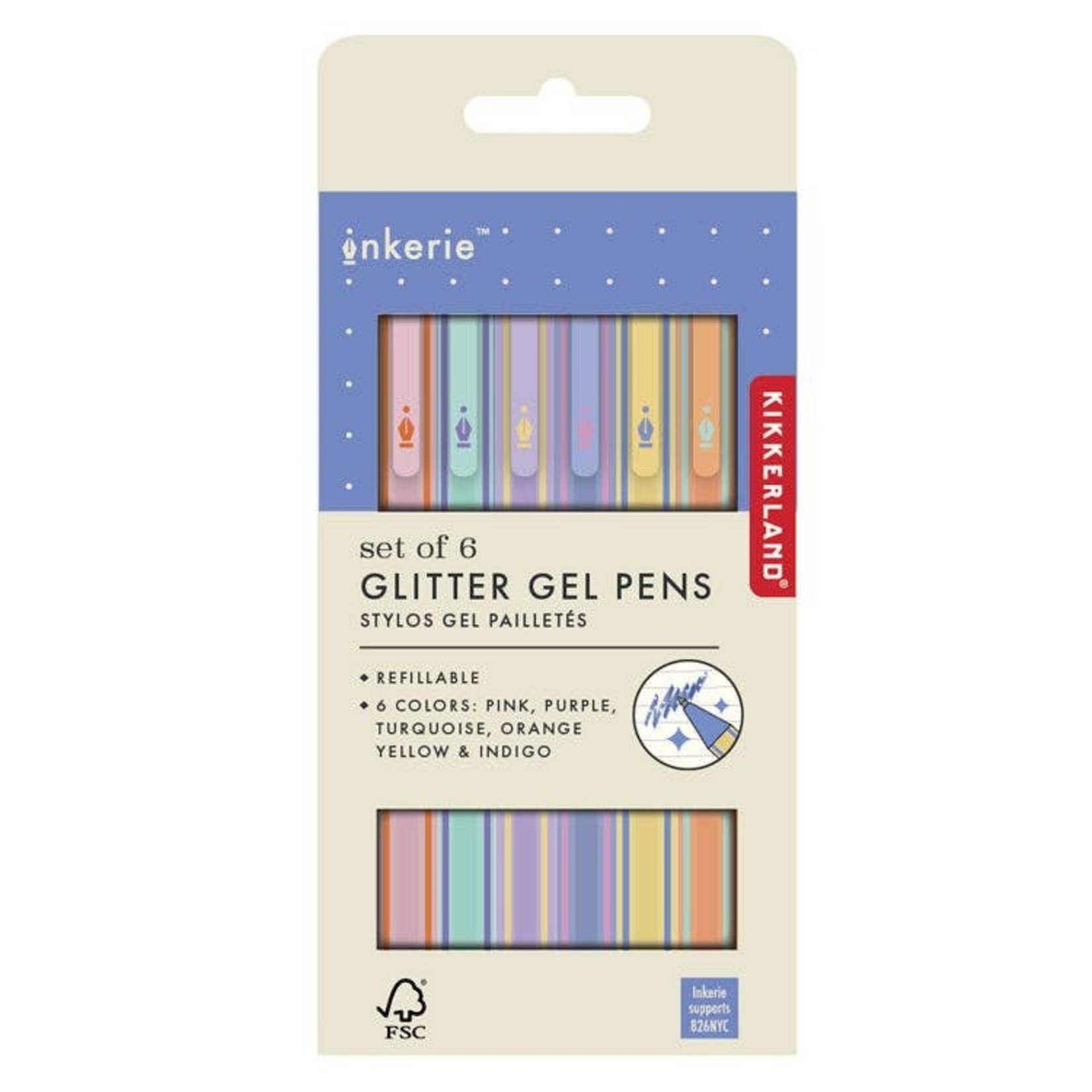 Kikkerland Glitter Gel Pens