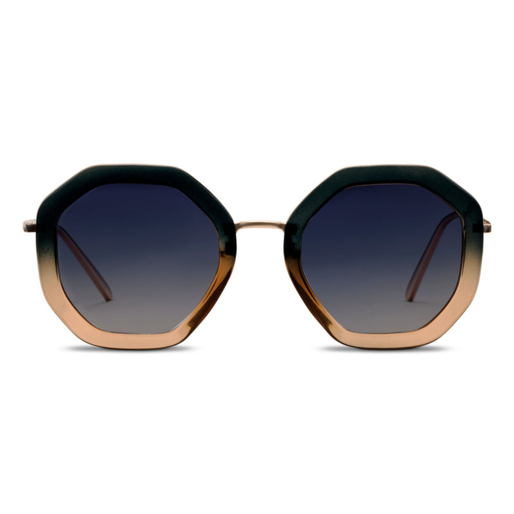 Solana Polarized Sunglasses in Black/Tan