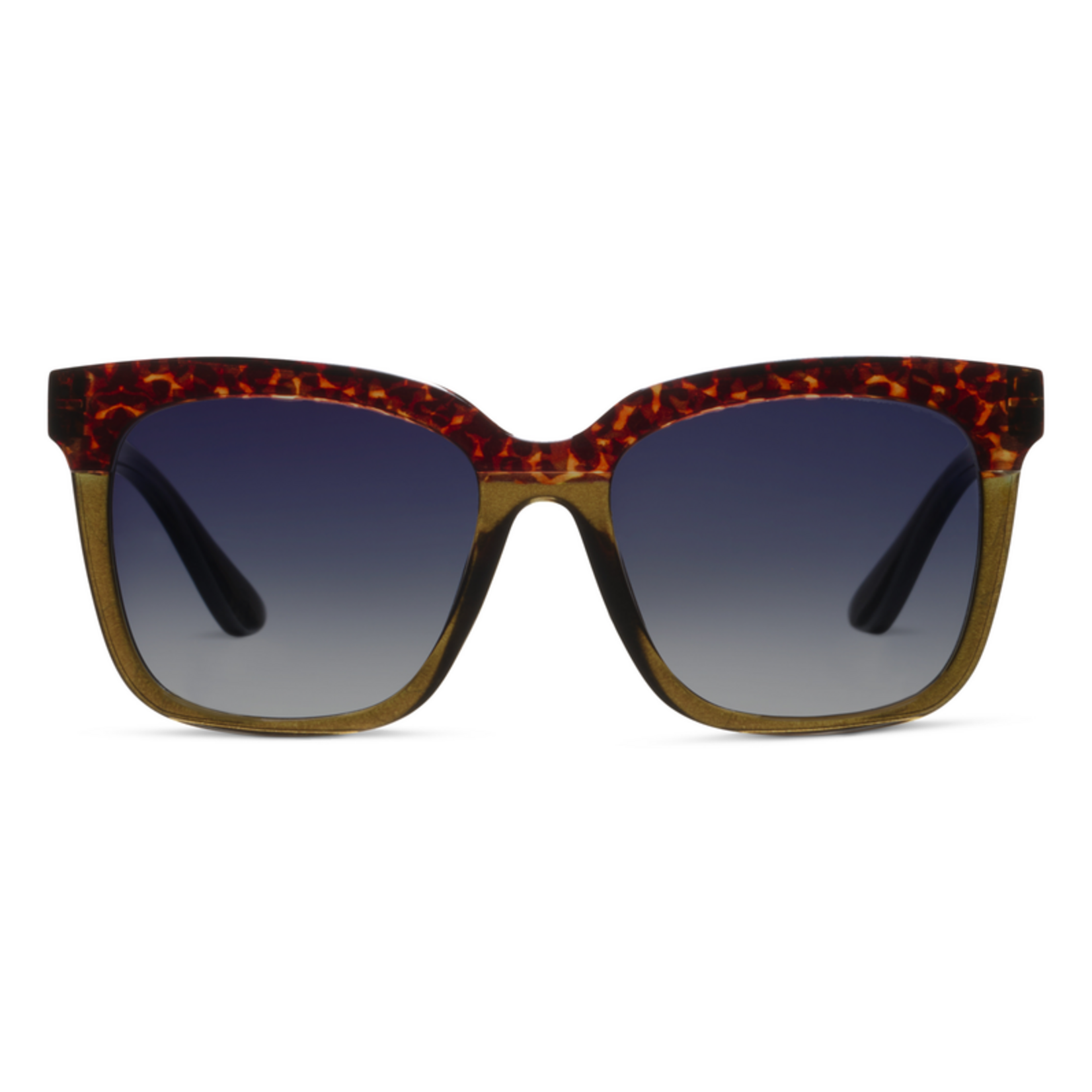 Frenchy Polarized Sunglasses in Green /Leo Tortoise