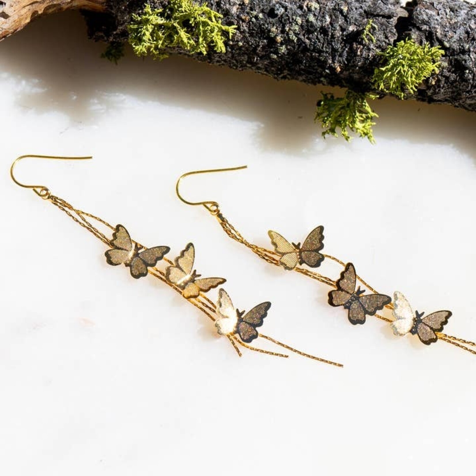 Give Me Butterflies Gold Earrings