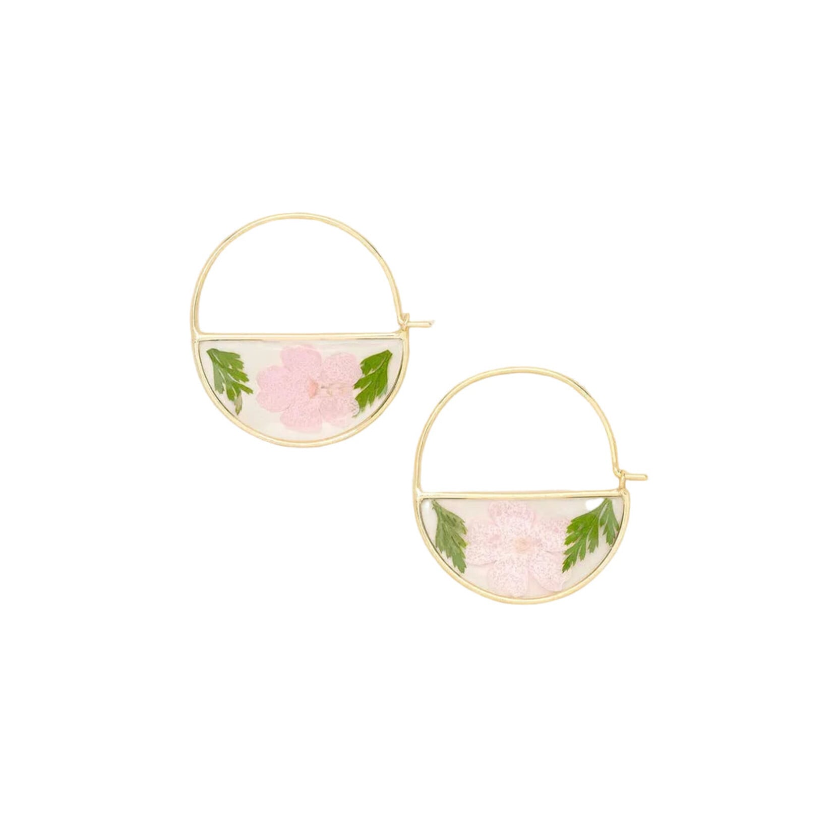 Scout Curated Wears Pink Flower Pressed Earrings