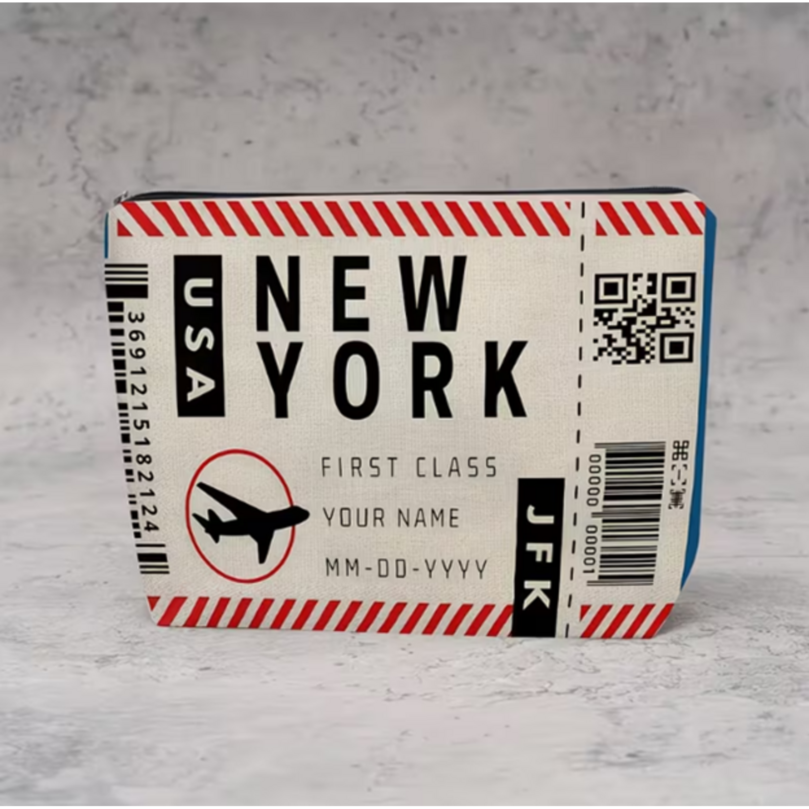 NY Airplane Ticket Travel Bag