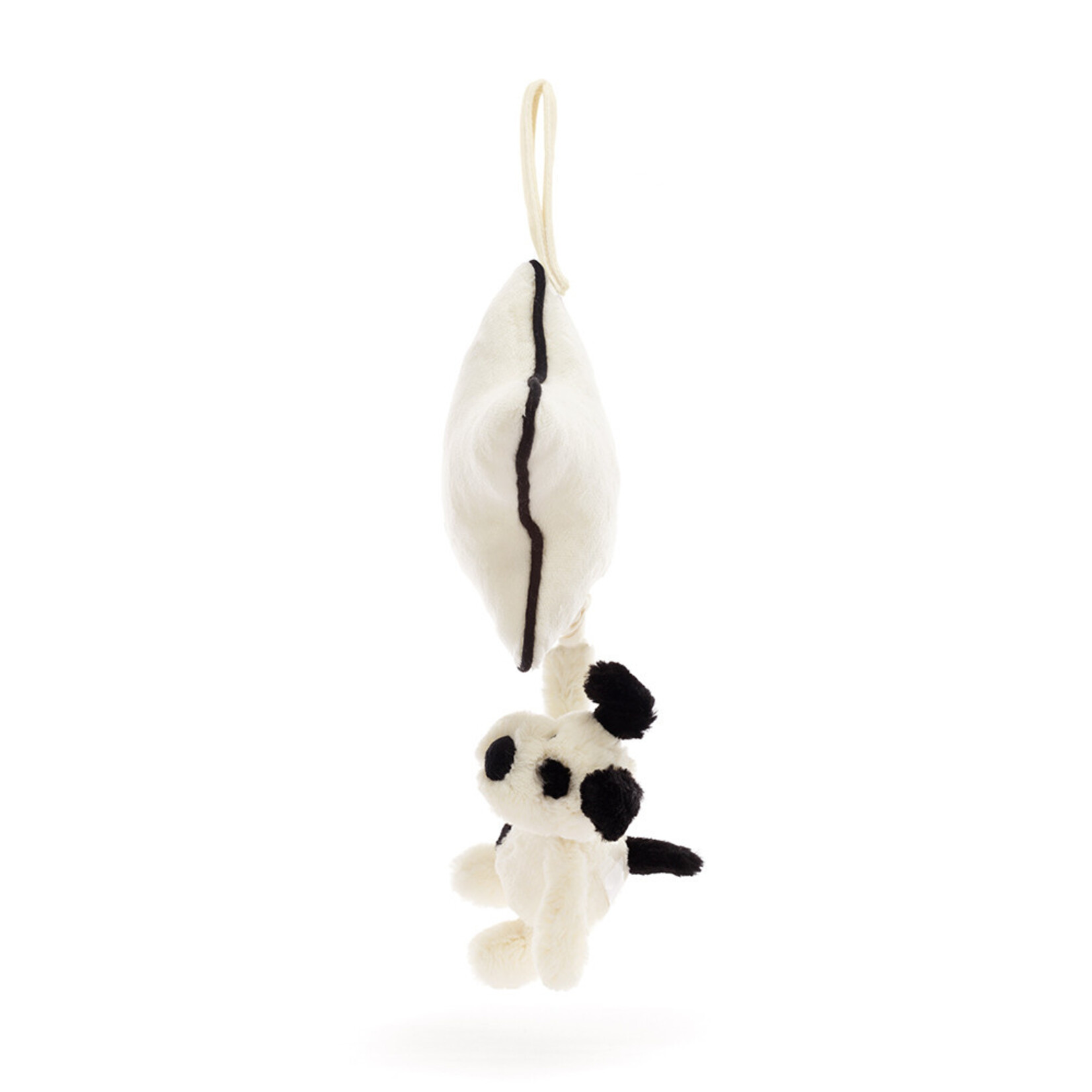 Jellycat Musical Pull: Black and Cream Puppy