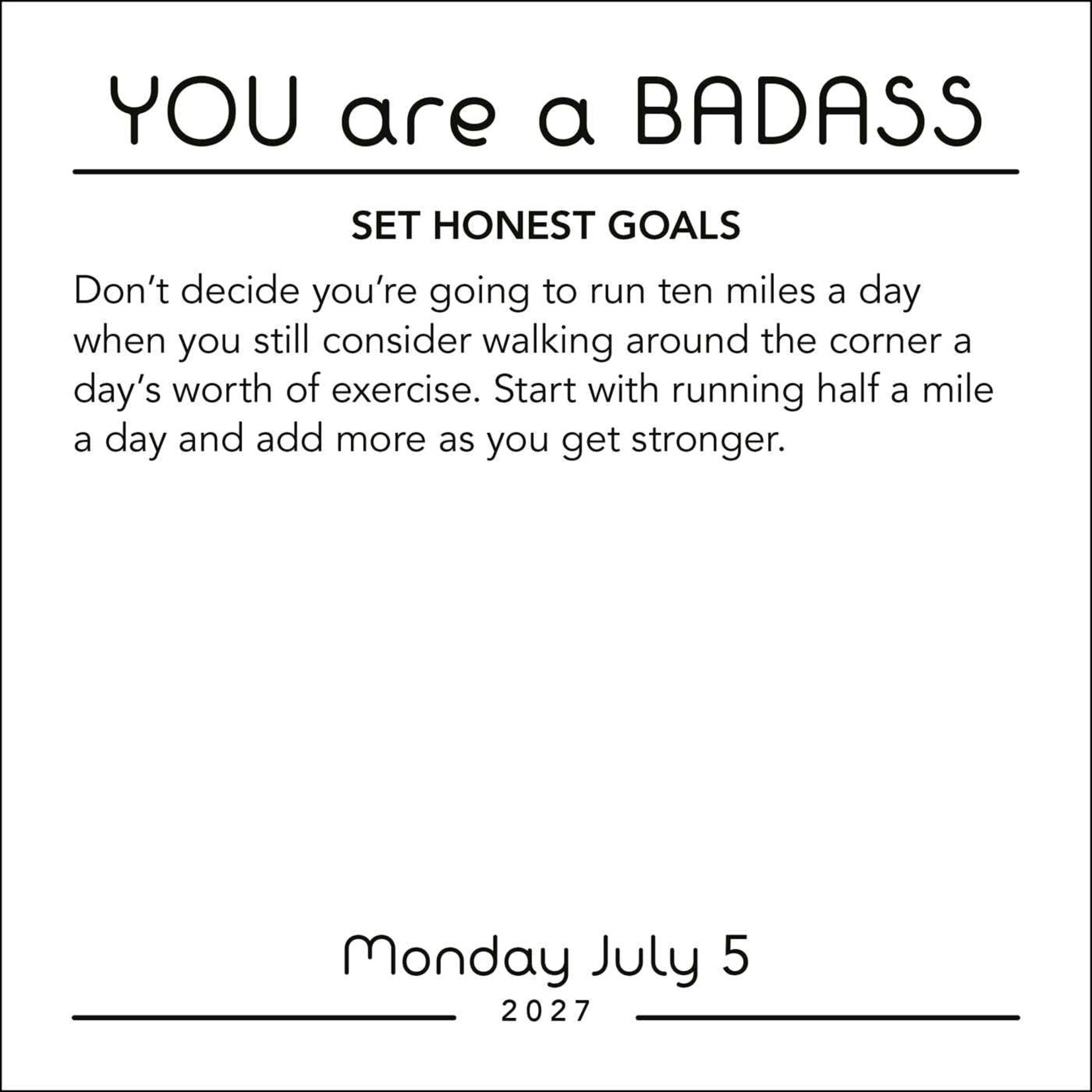 Simon and Schuster You Are a Badass Boxed Calendar 2027