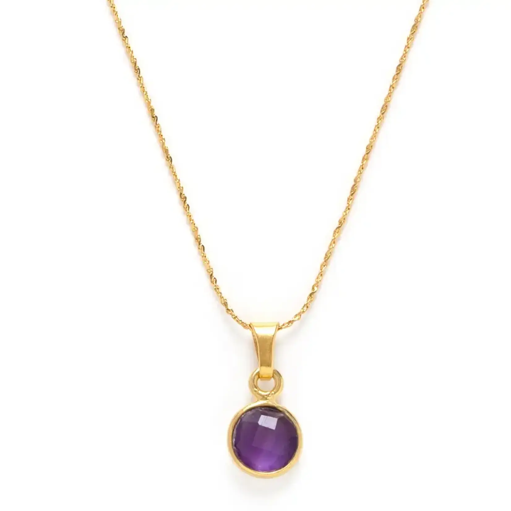 A Mano Amethyst Necklace - February Birthstone