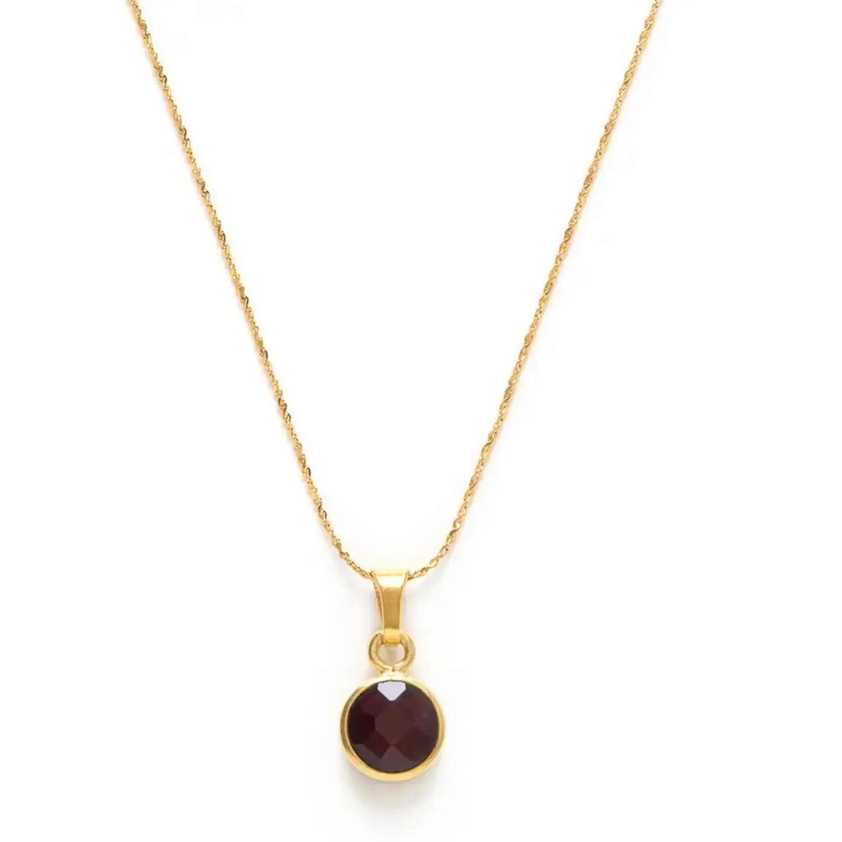 A Mano Garnet Necklace - January Birthstone