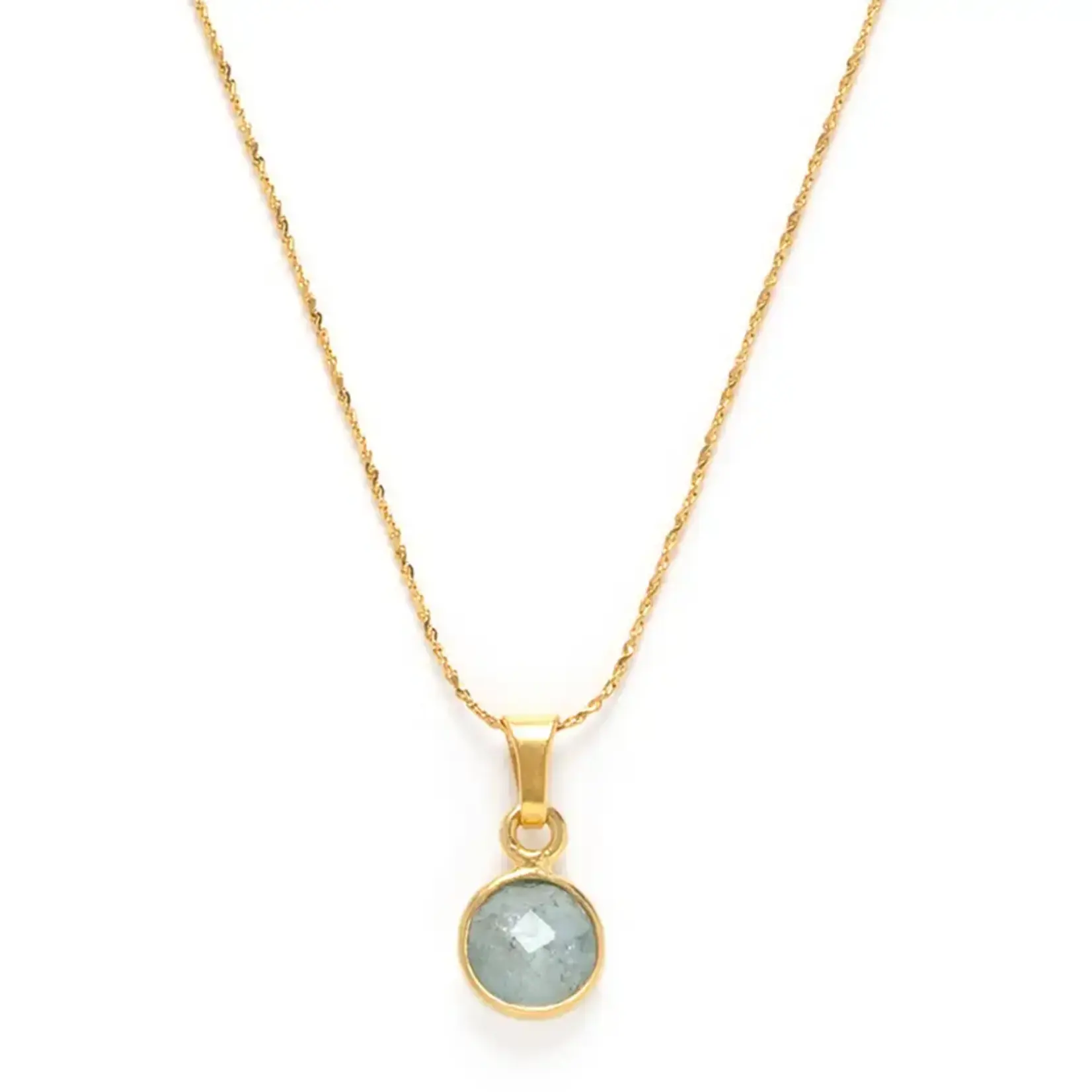 A Mano Aquamarine Neclace  - March Birthstone