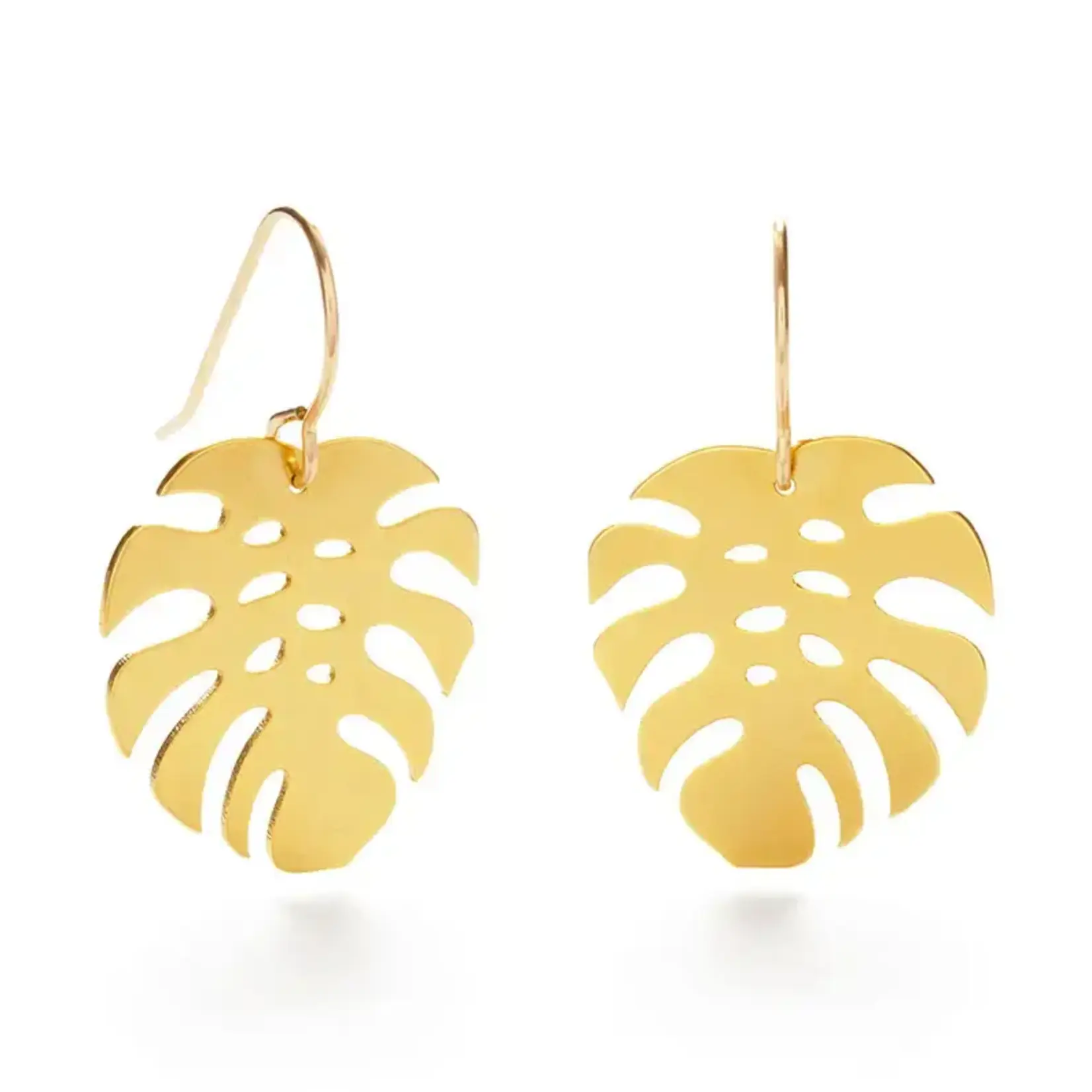A Mano Monstera Drop Earrings
