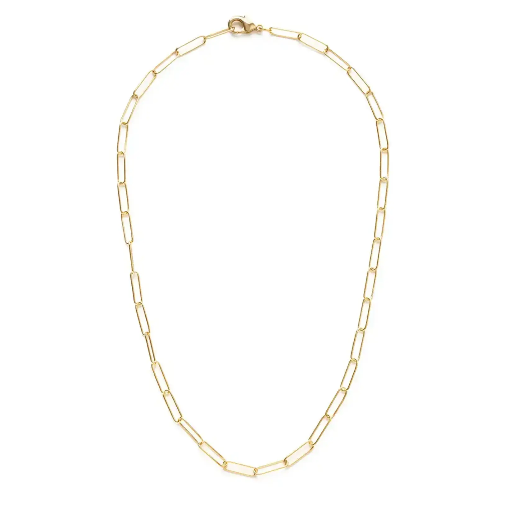 A Mano Gold Paperclip Chain Necklace