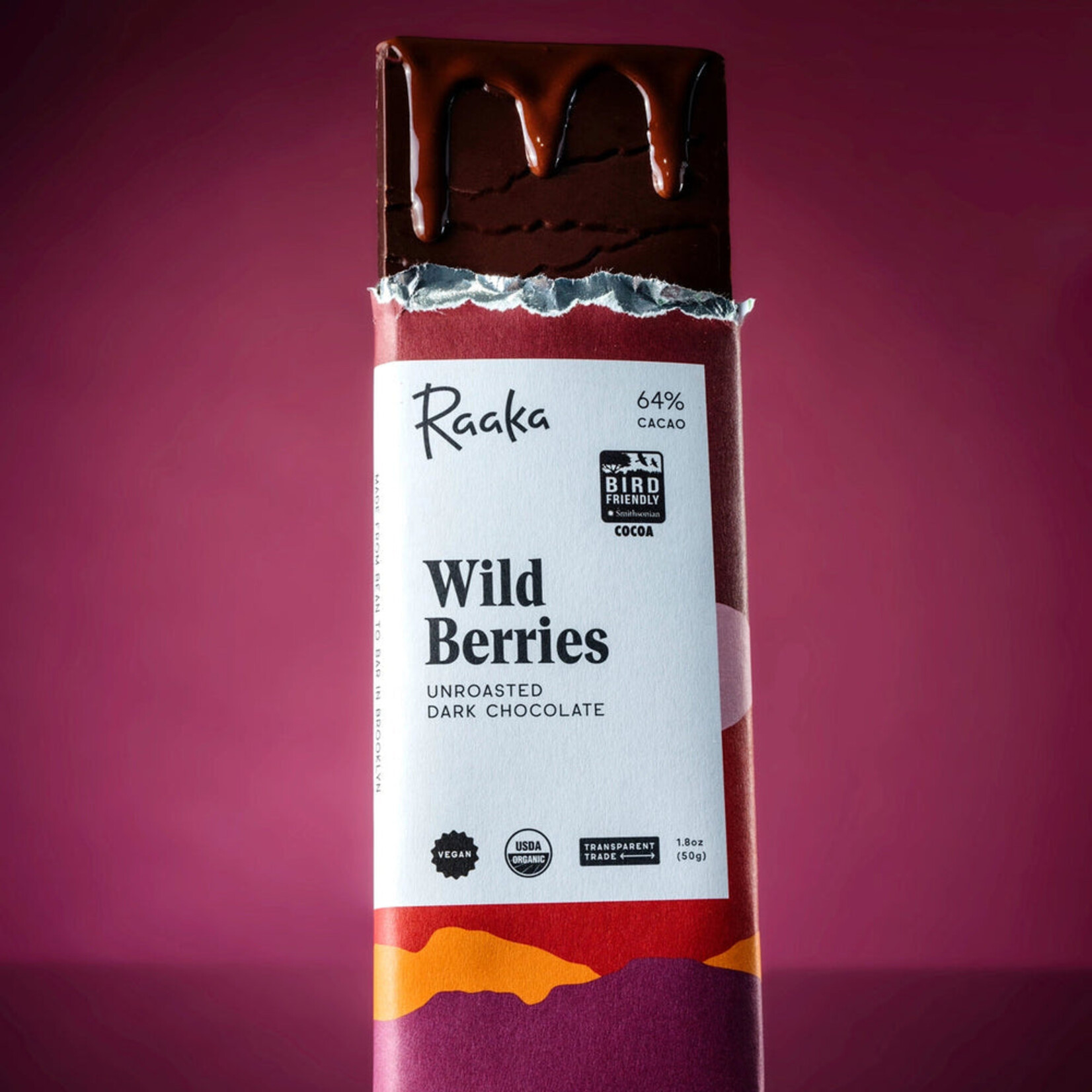 Raaka Wild Berry Chocolate Bar