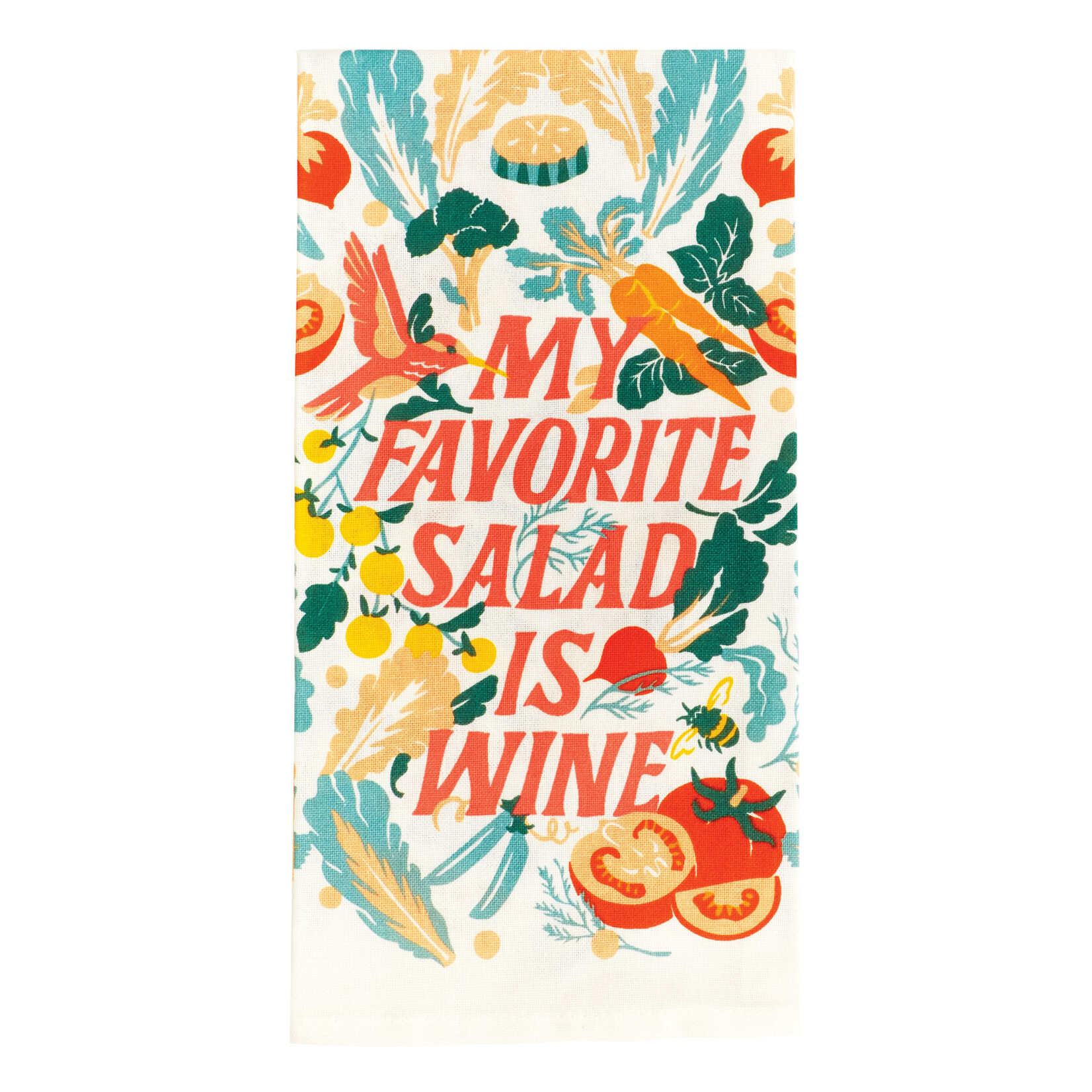 Blue Q Favorite Salad is Wine Dish Towel