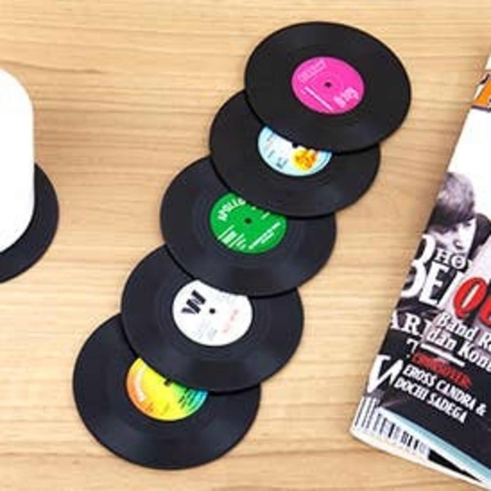 Gift Republic Vinyl Coasters