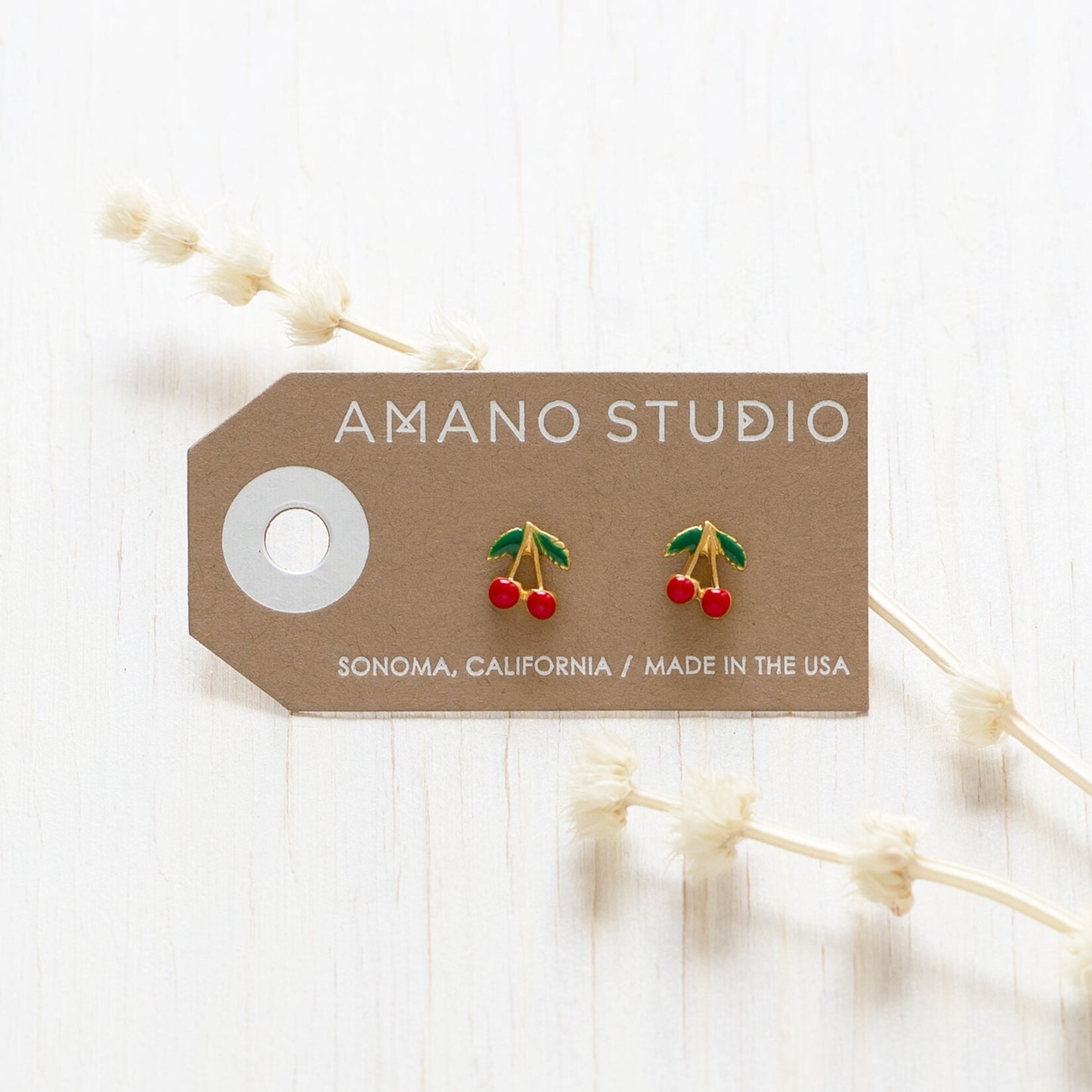 A Mano Cherry Studs