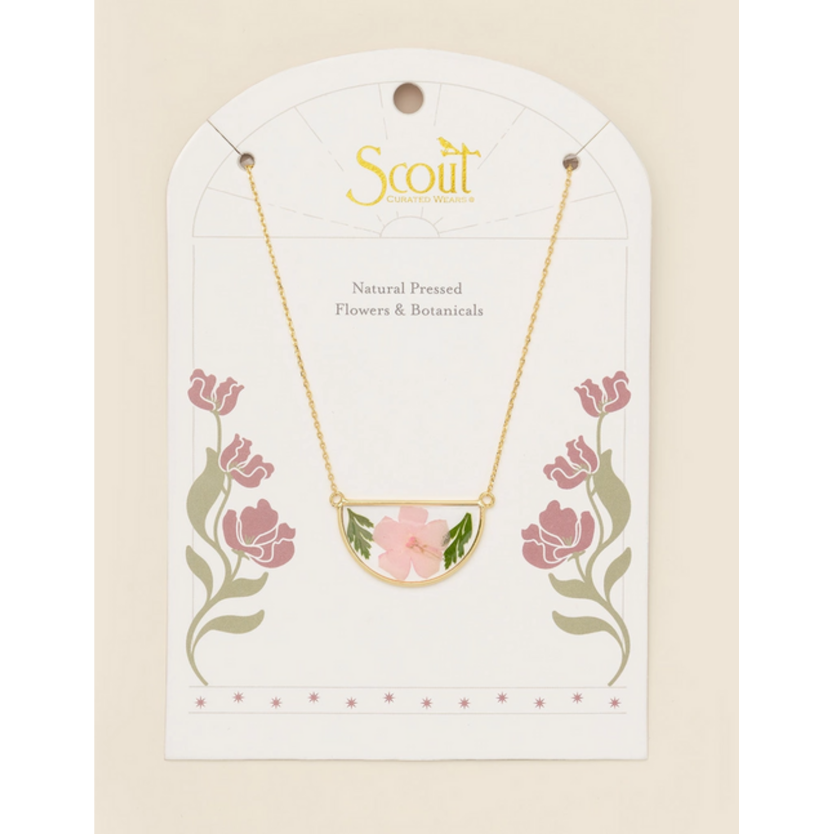 Scout Curated Wears Pink Pressed Flower Necklace