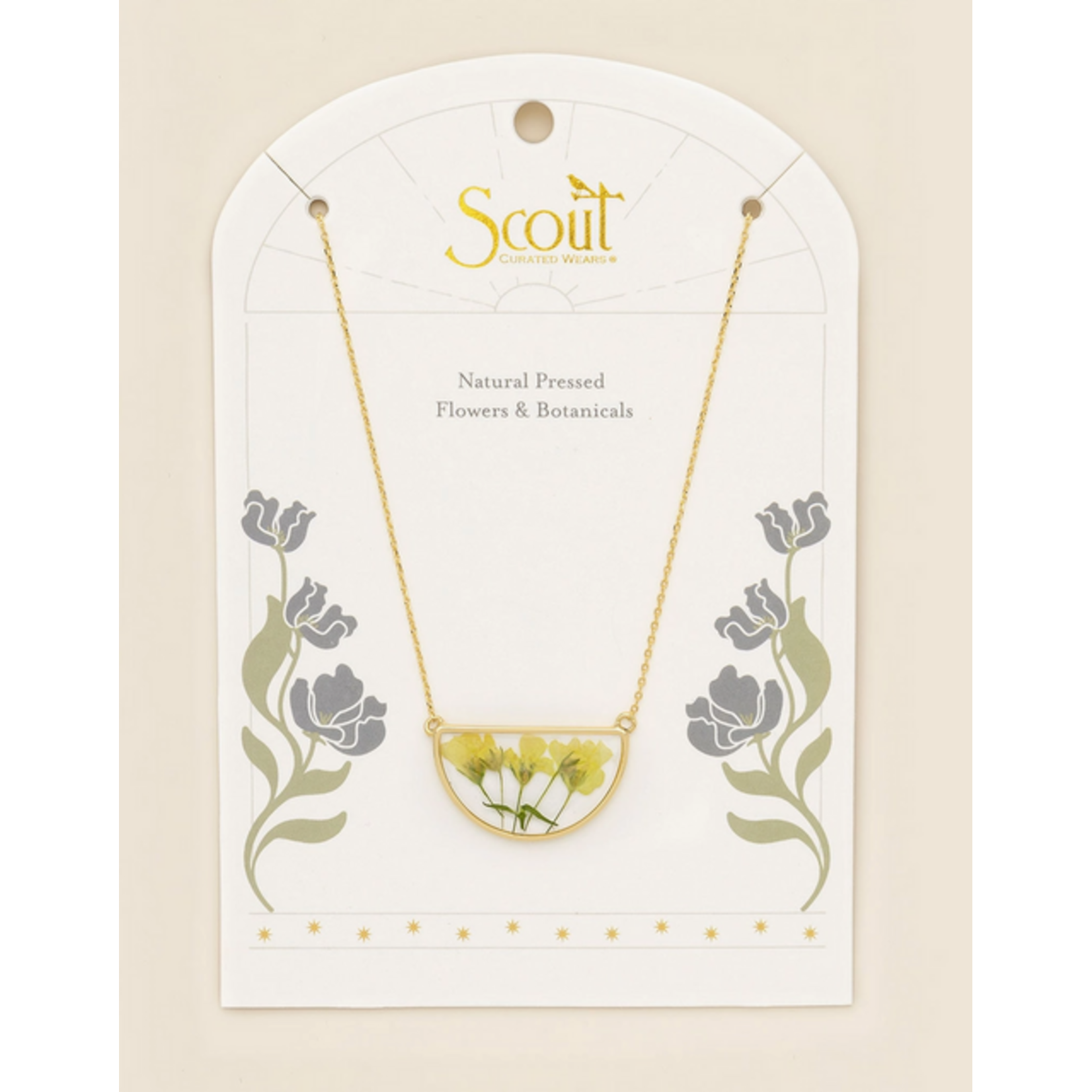 Scout Curated Wears Yellow Pressed Flower Necklace