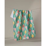 Geometry Tranquil Tulips Geometry Tea Towel