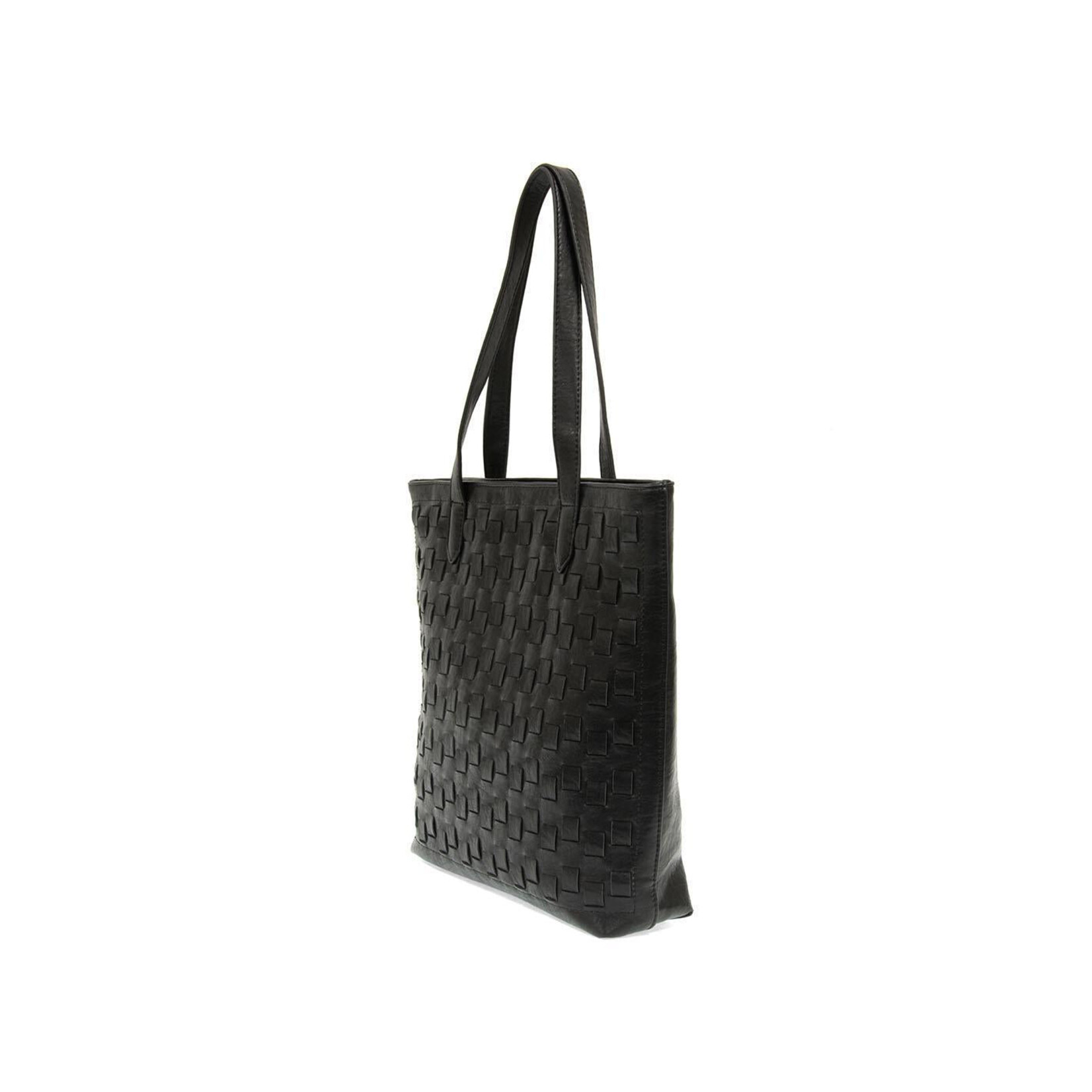 Joy Accessories Willa Woven Tote in Black