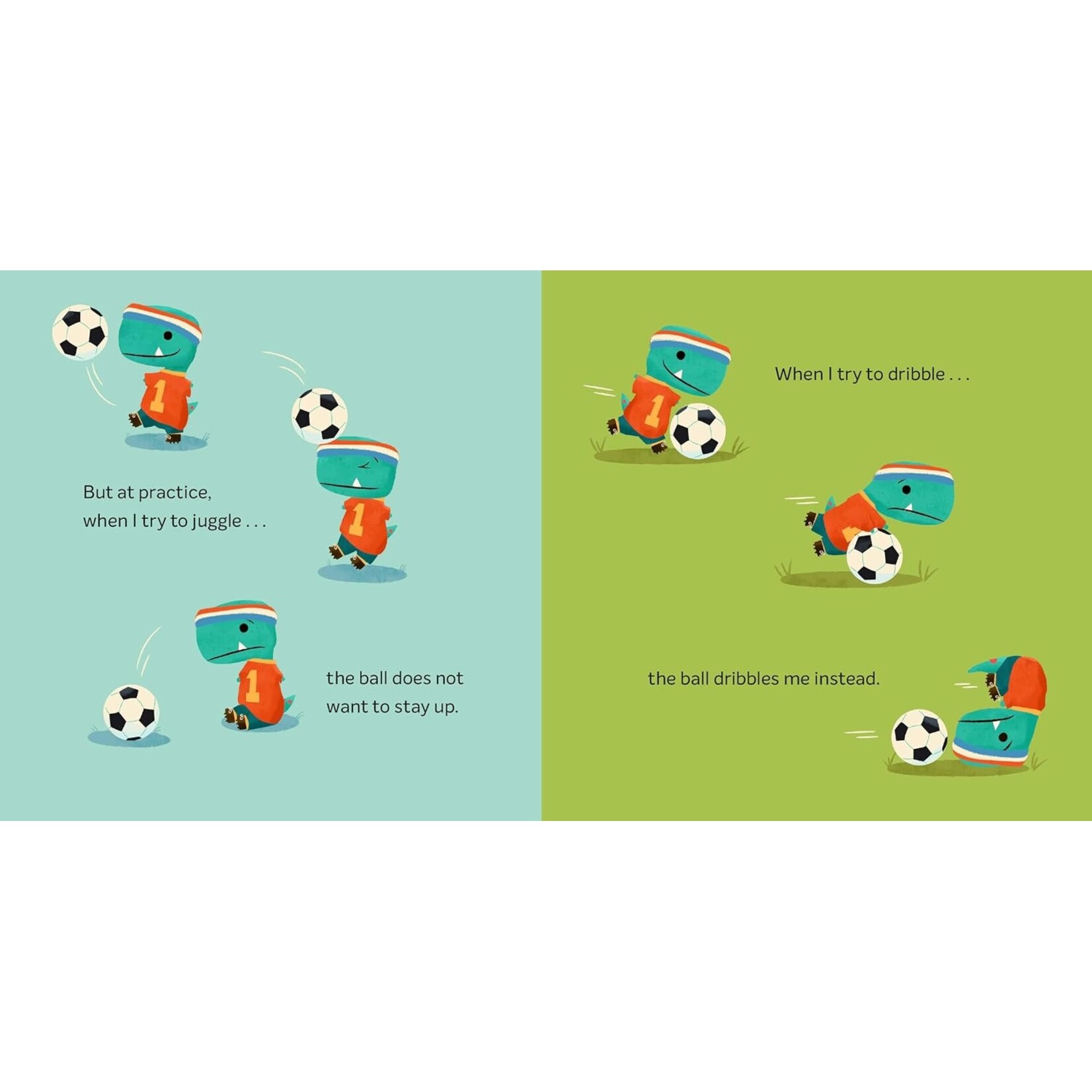 Tiny T-Rex Tries Soccer