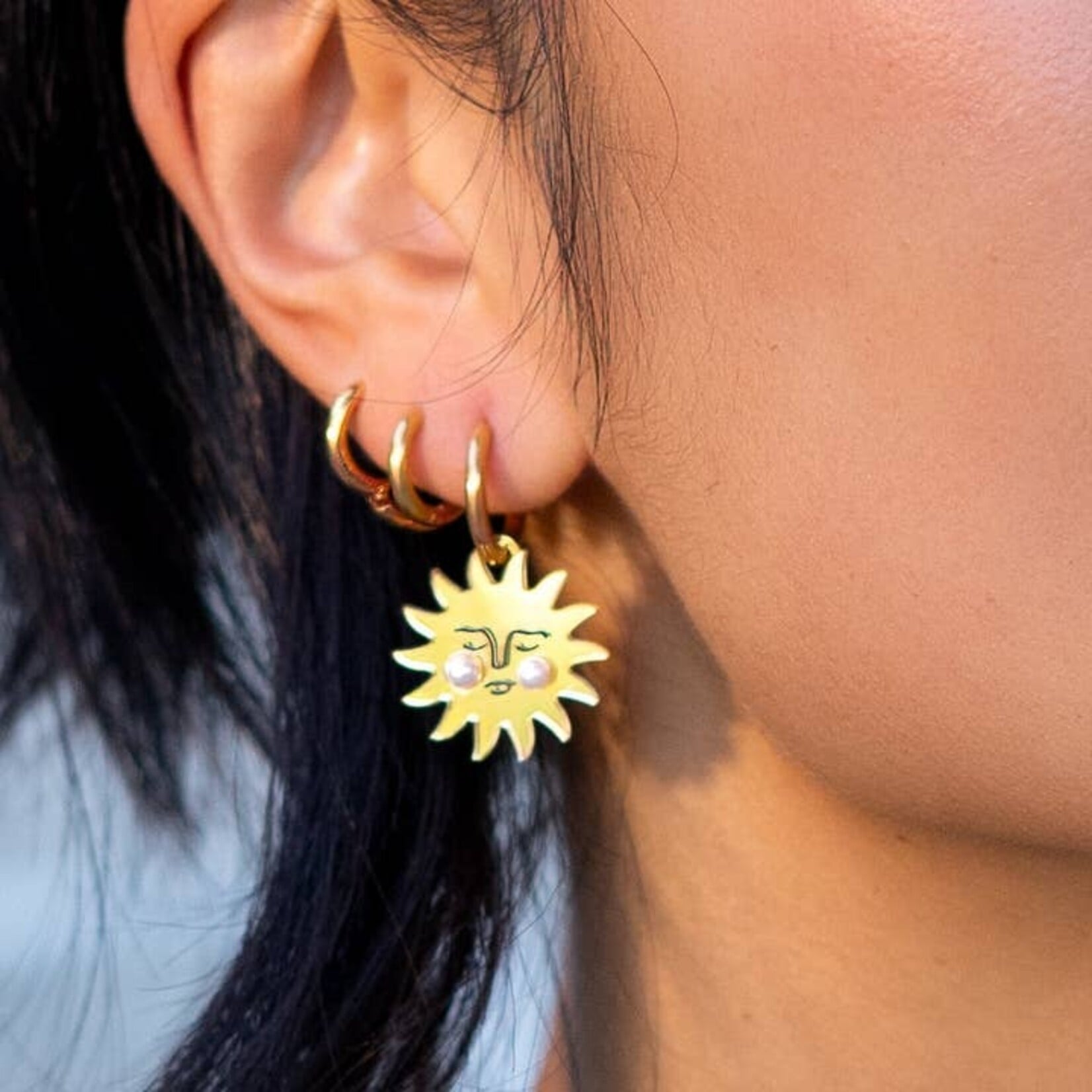 Celestial Gold Hoops