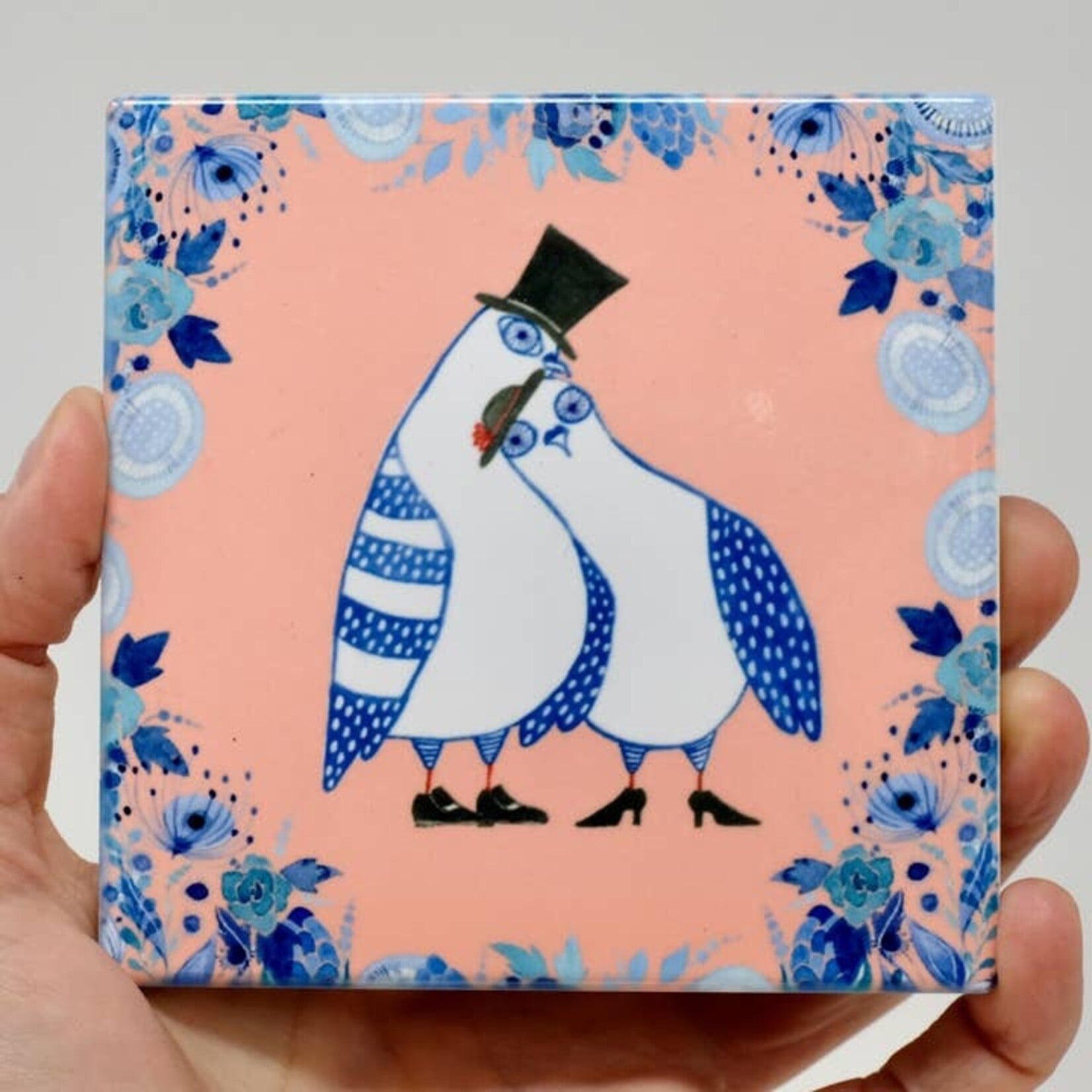 Cuddle Pigeon Coaster