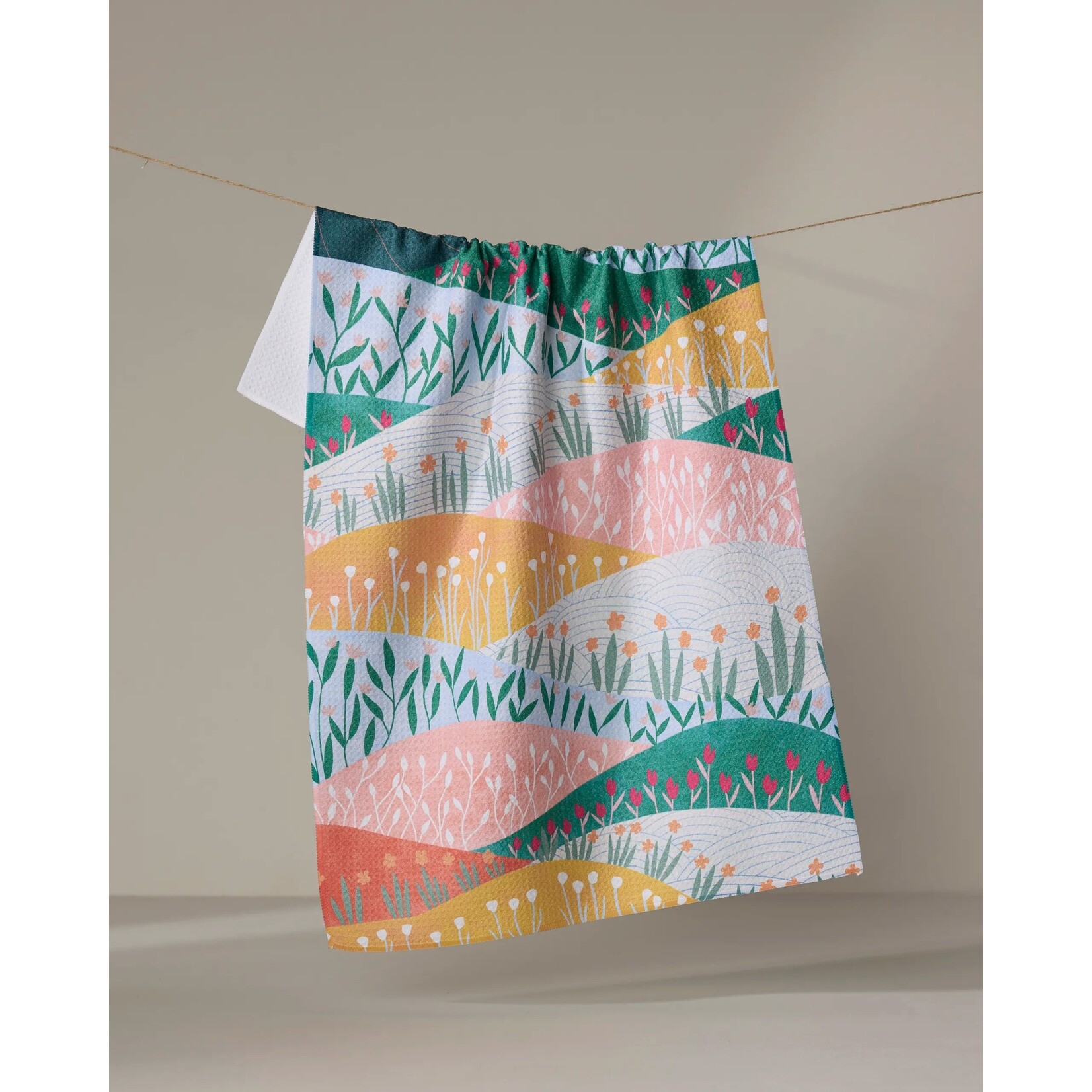 Geometry Sunrise Mountains Geometry Tea Towel
