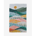 Geometry Sunrise Mountains Geometry Tea Towel