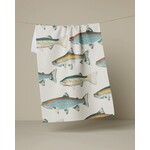 Geometry Hooked on Fishing Geometry Tea Towel