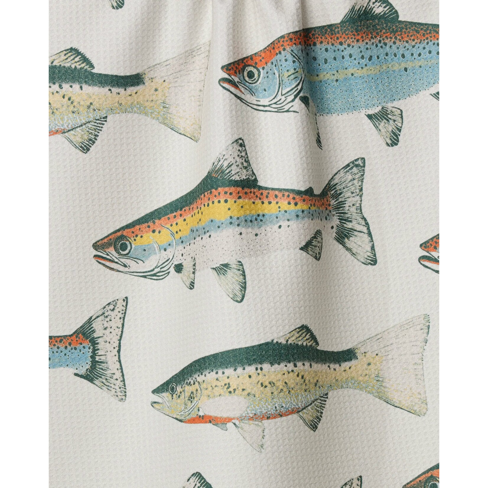 Geometry Hooked on Fishing Geometry Tea Towel