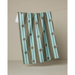 Geometry Flamingo Stripe Teal Geometry Tea Towel