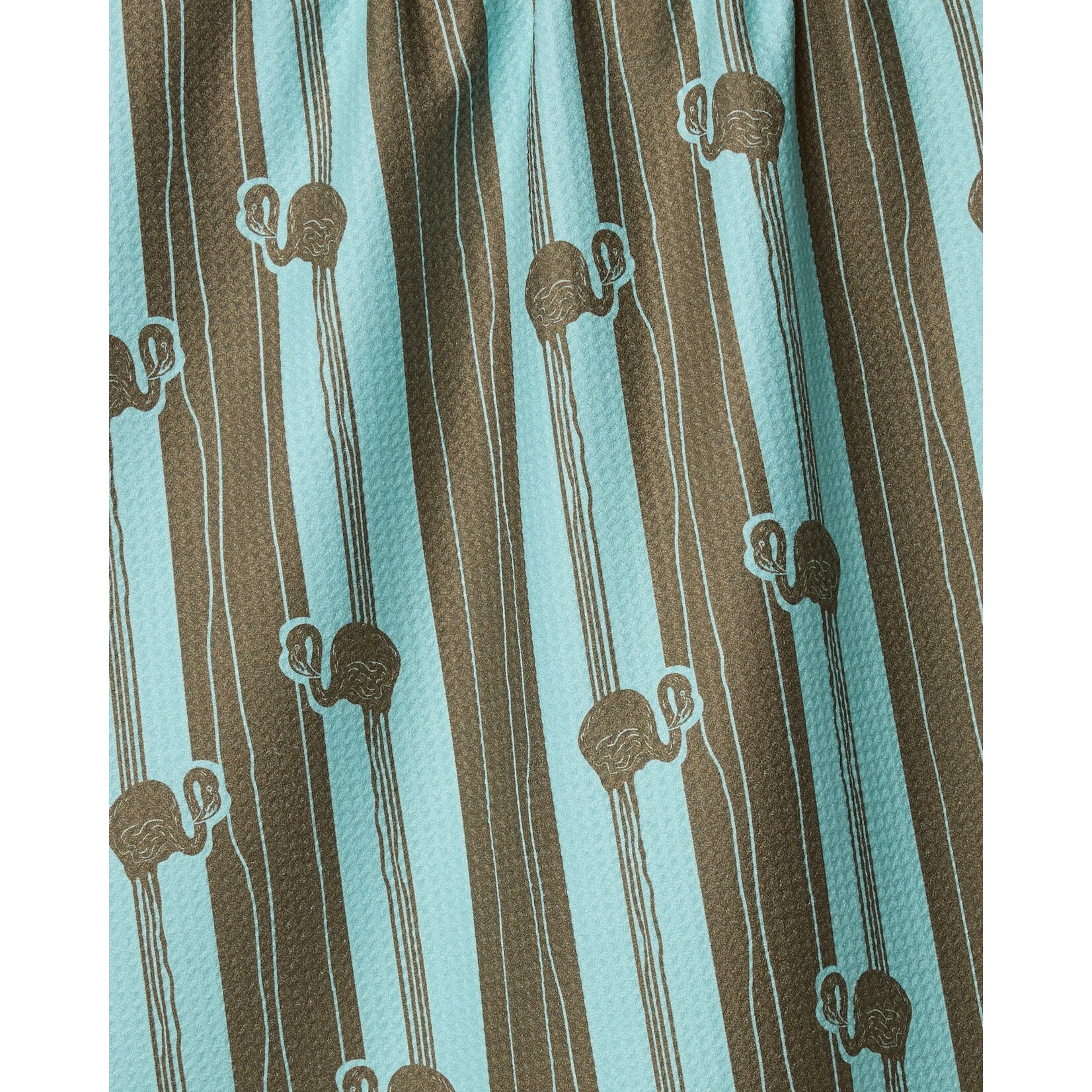 Geometry Flamingo Stripe Teal Geometry Tea Towel
