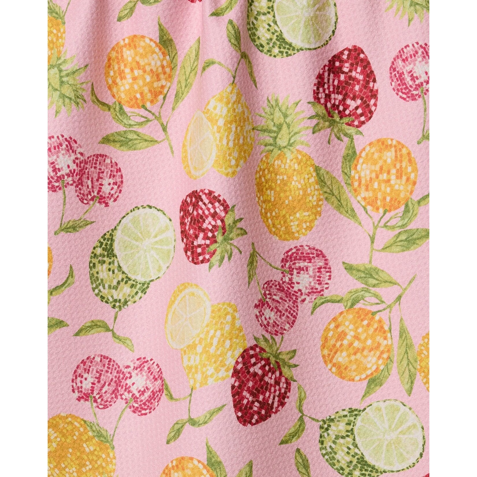 Geometry Disco Fruits Geometry Tea Towel