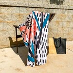 Sand Resistant Towel in Coral Flower