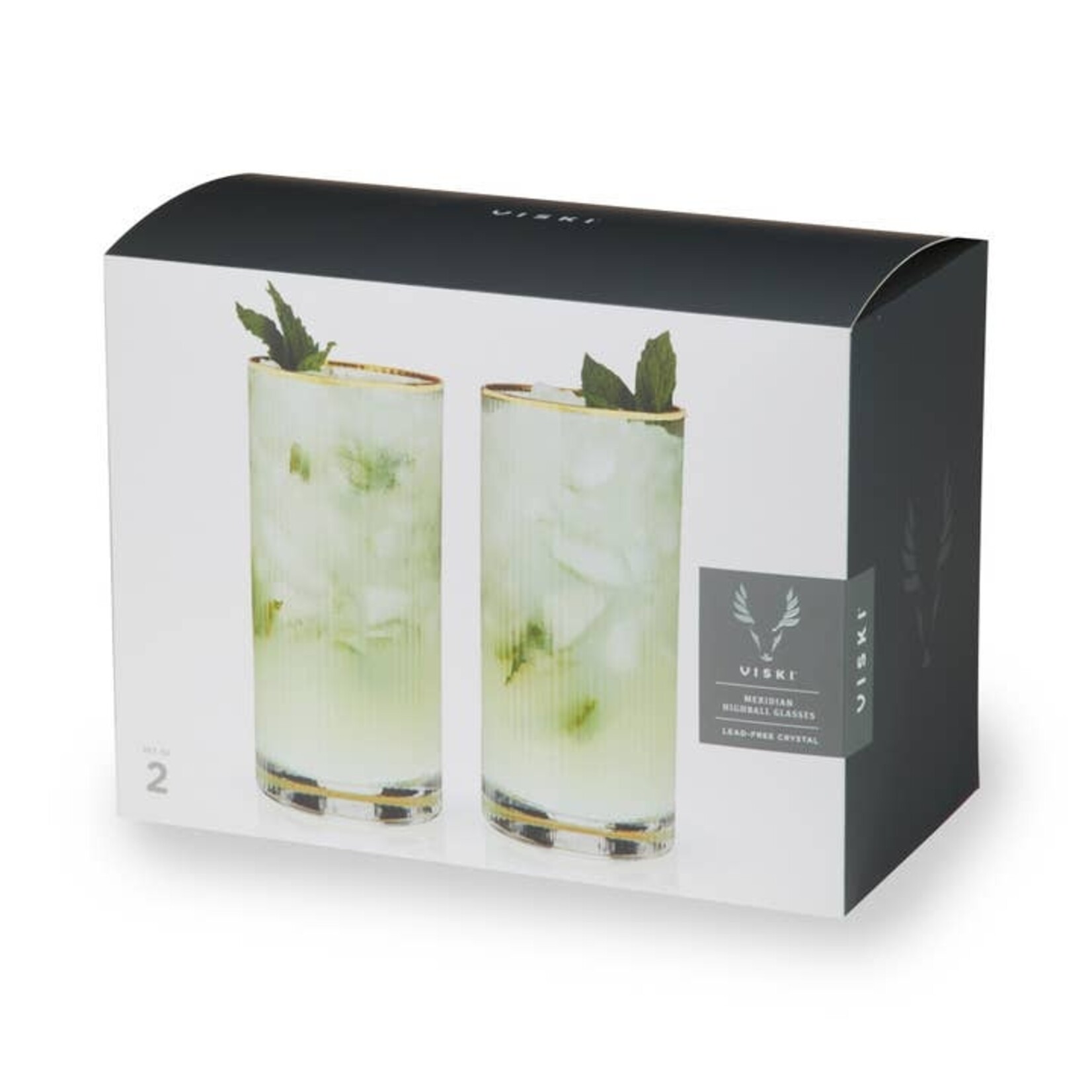 True Fabrications Meridian Crystal Highball Glasses