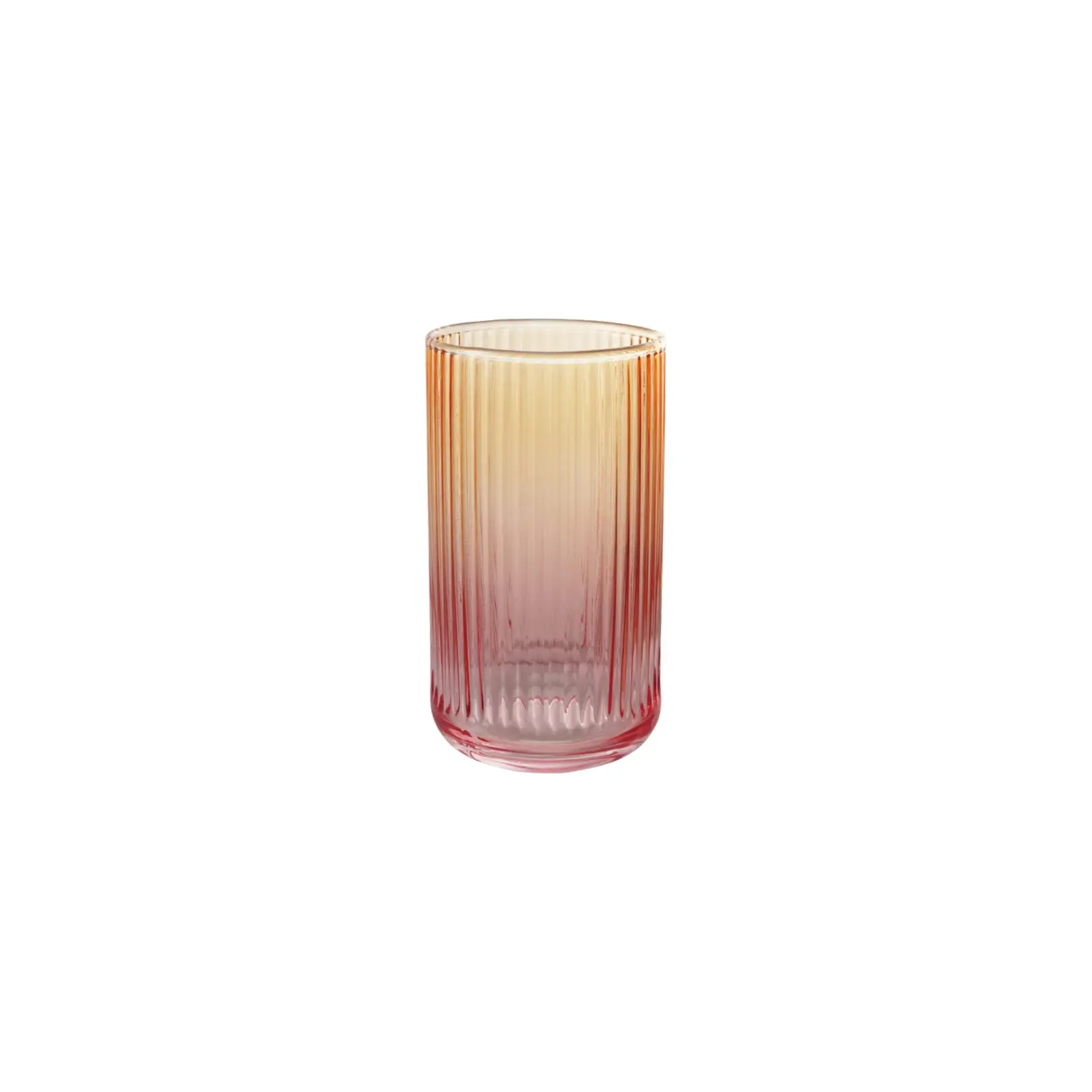 Creative Coop Amber & Pink Ombre 14 Ounce Drinking Glass