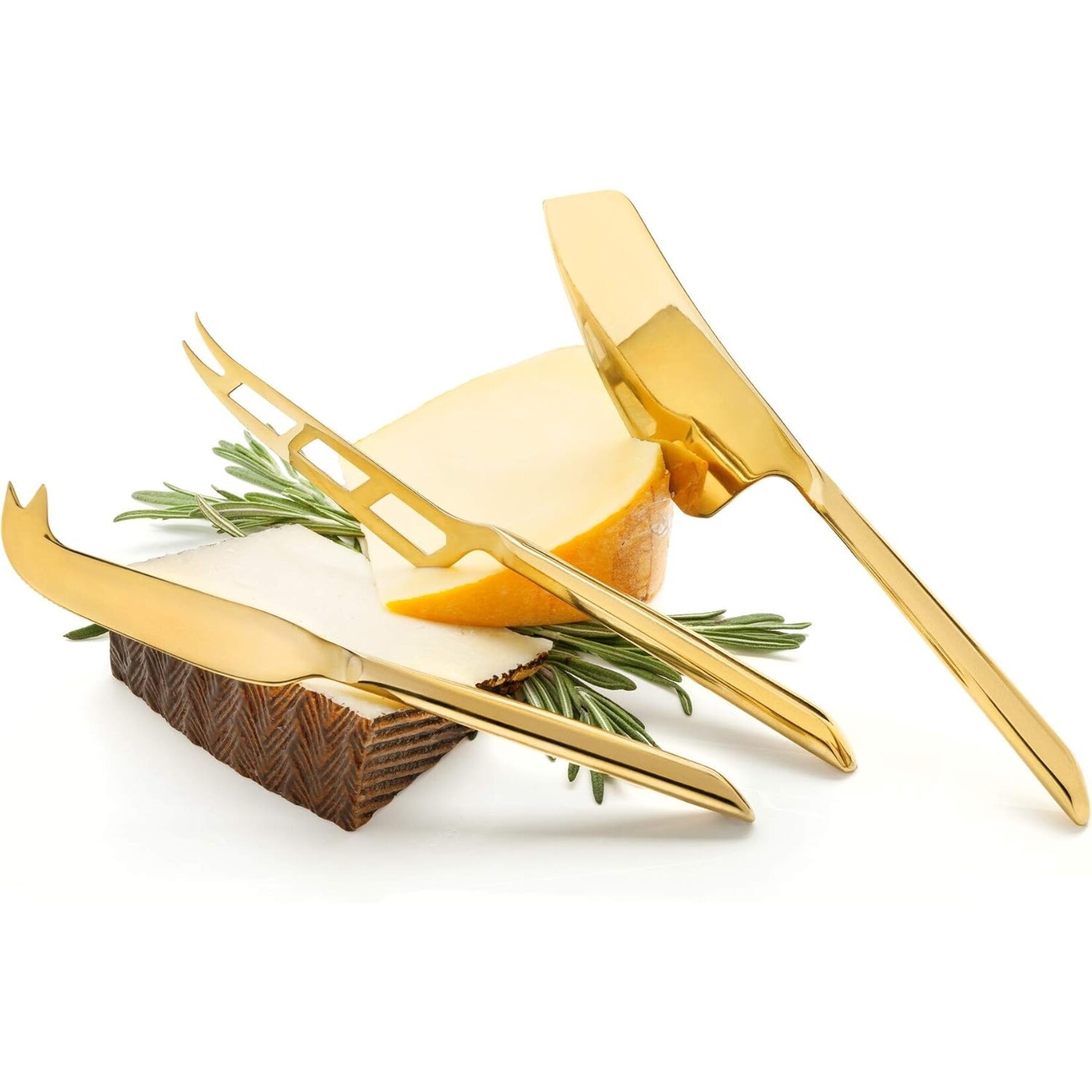 True Fabrications Gold Cheese Knife Set
