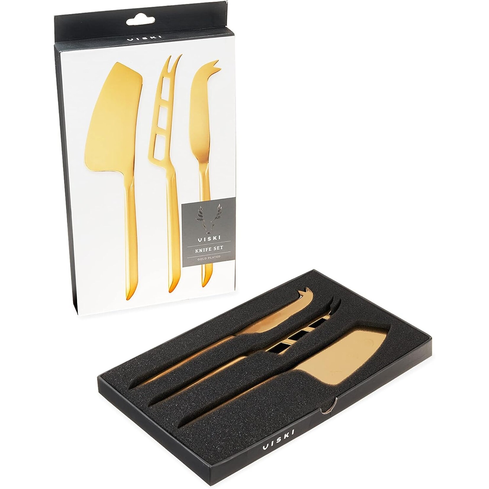 True Fabrications Gold Cheese Knife Set