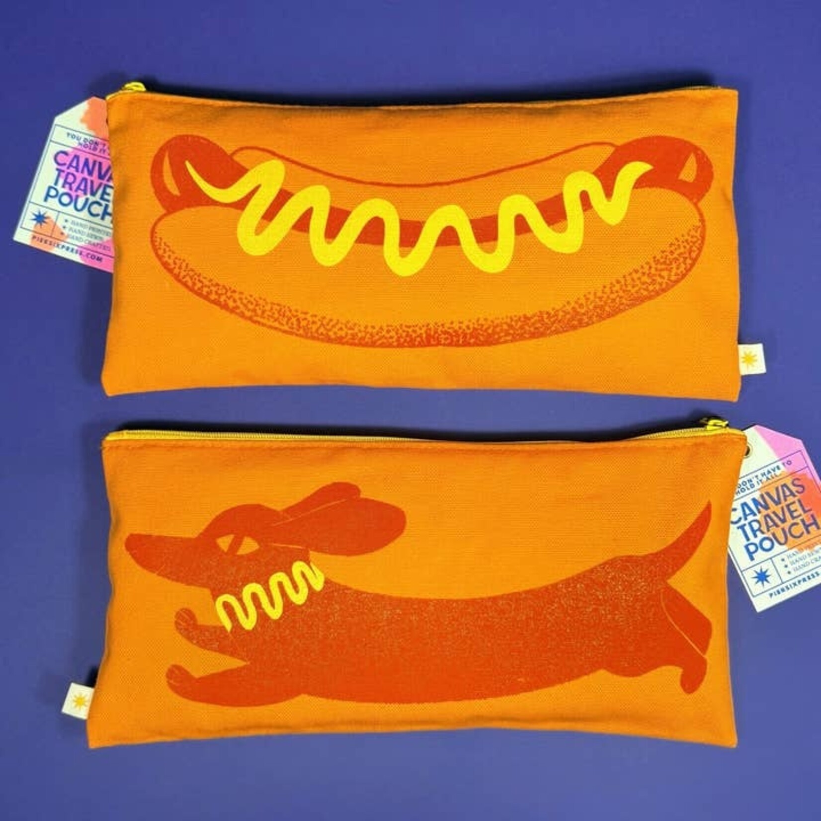 Hot Dog Canvas Travel Pouch