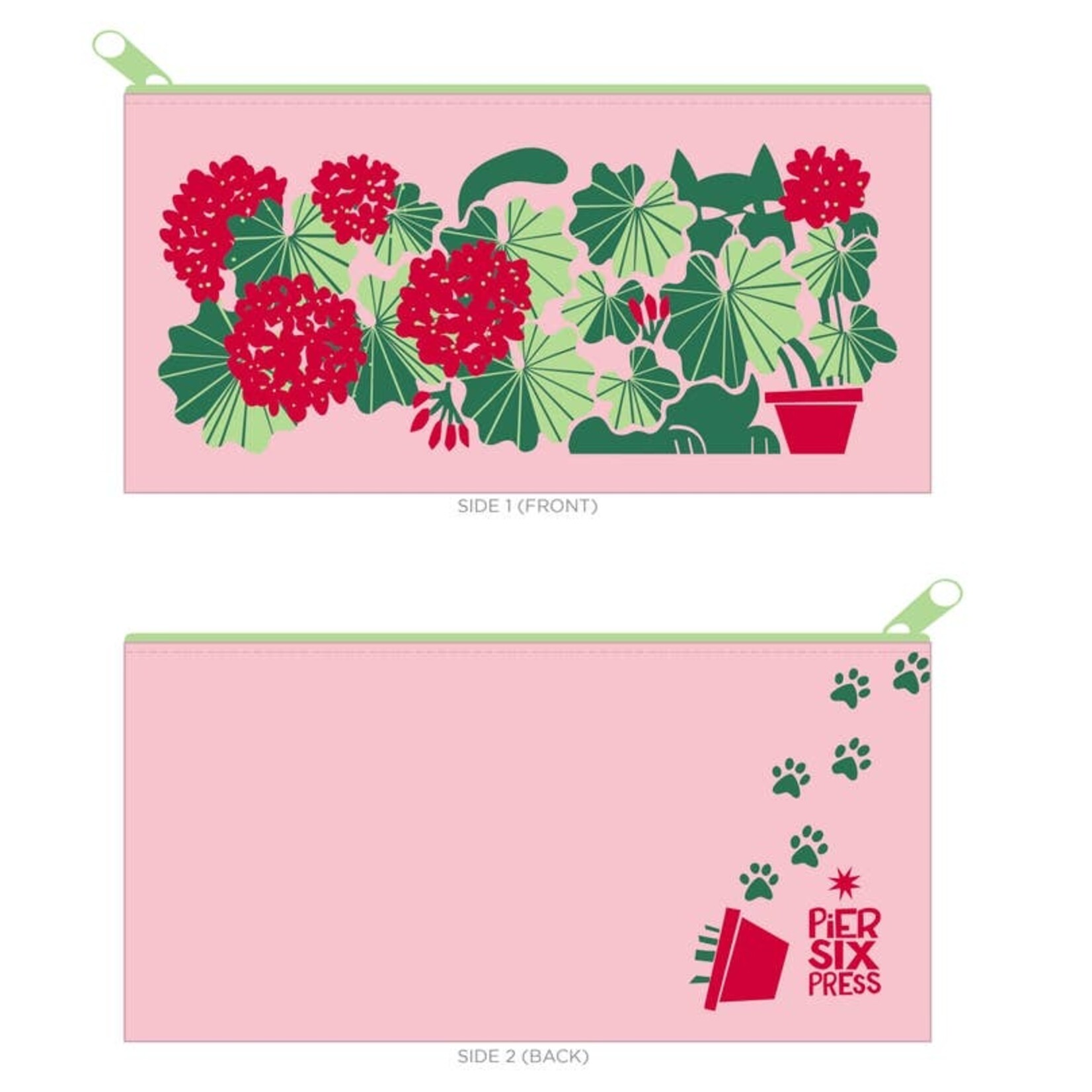 House Cat/Plant Canvas Travel Pouch