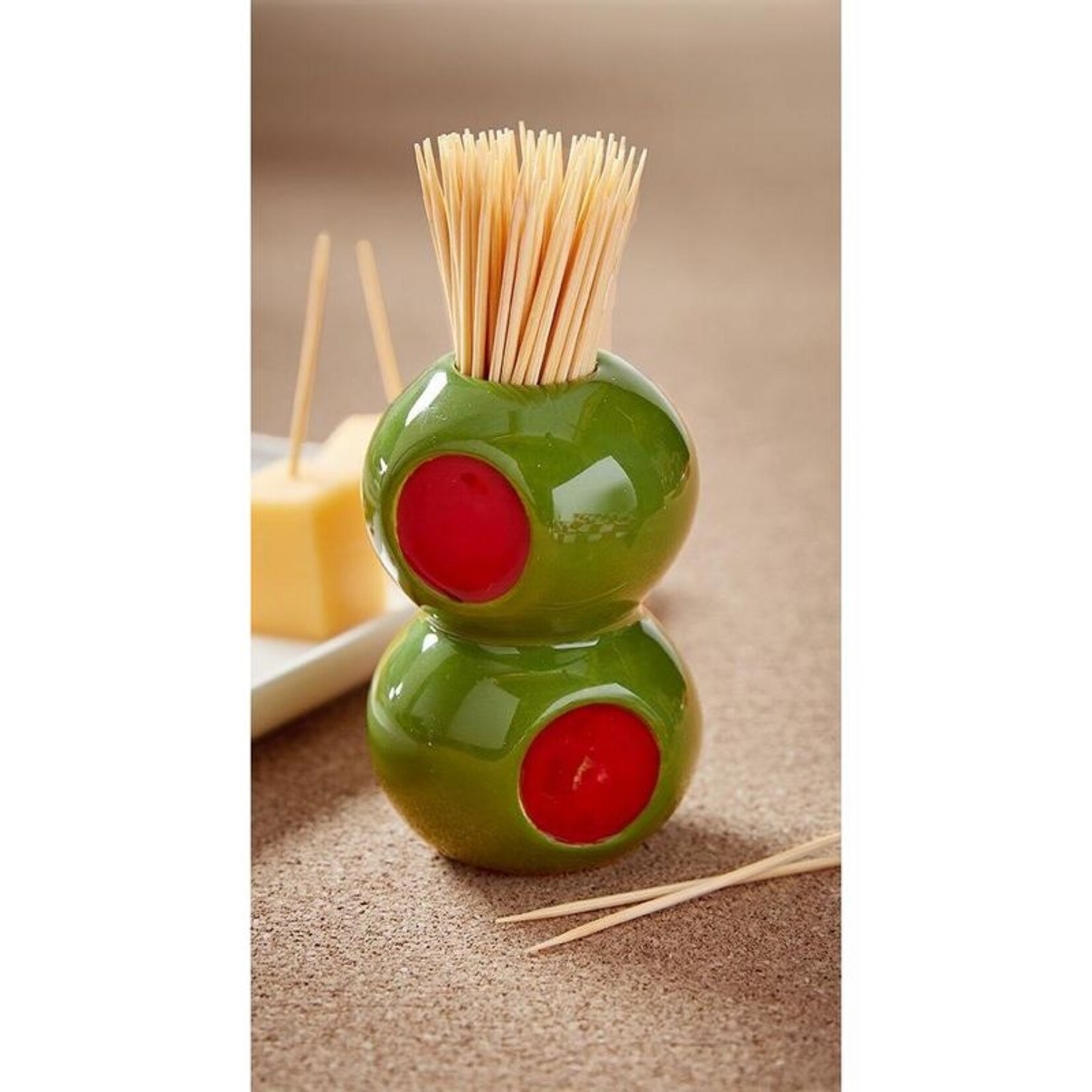 Tag Olive Toothpick Holder