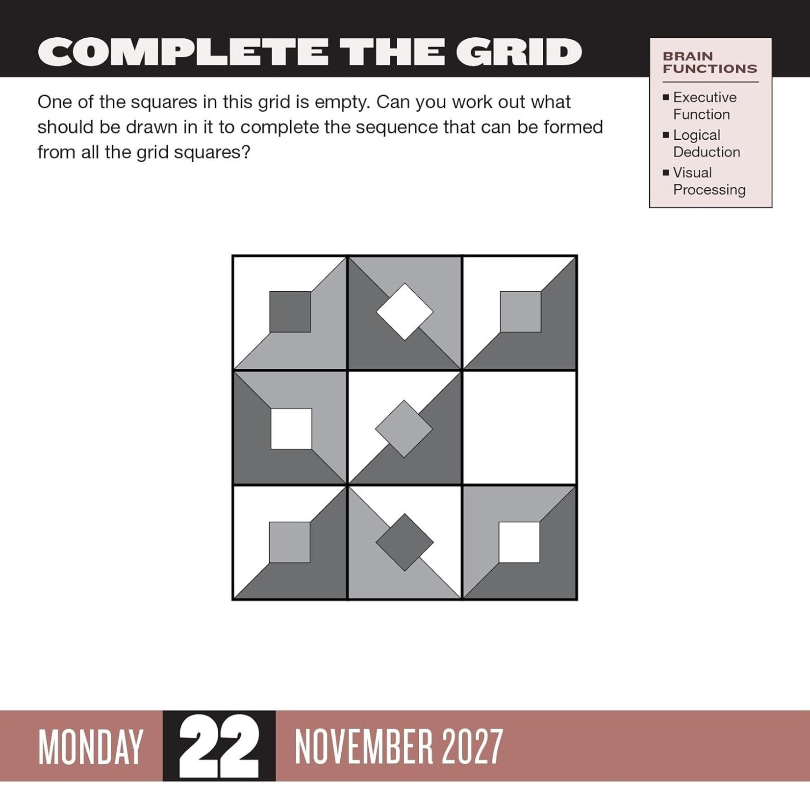 Workman Publishing Brainpower Puzzles Page A Day 2027