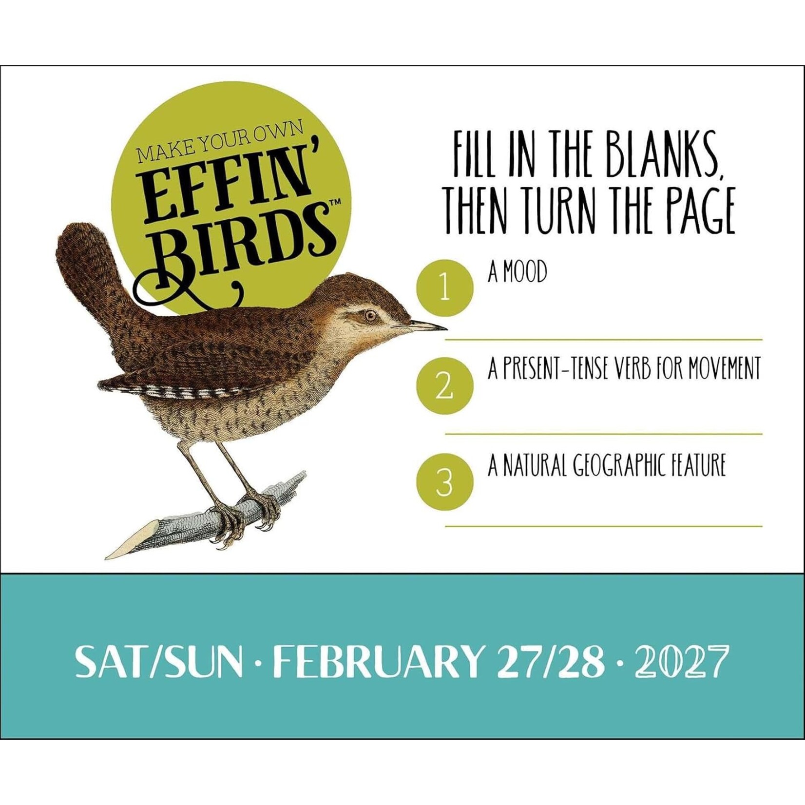 Simon and Schuster Effin' Birds  Boxed Calendar 2027