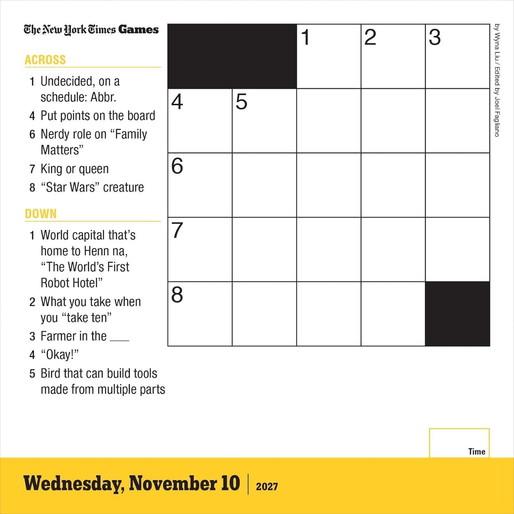 Workman Publishing New York Times Crossword Puzzle Boxed Calendar 2027