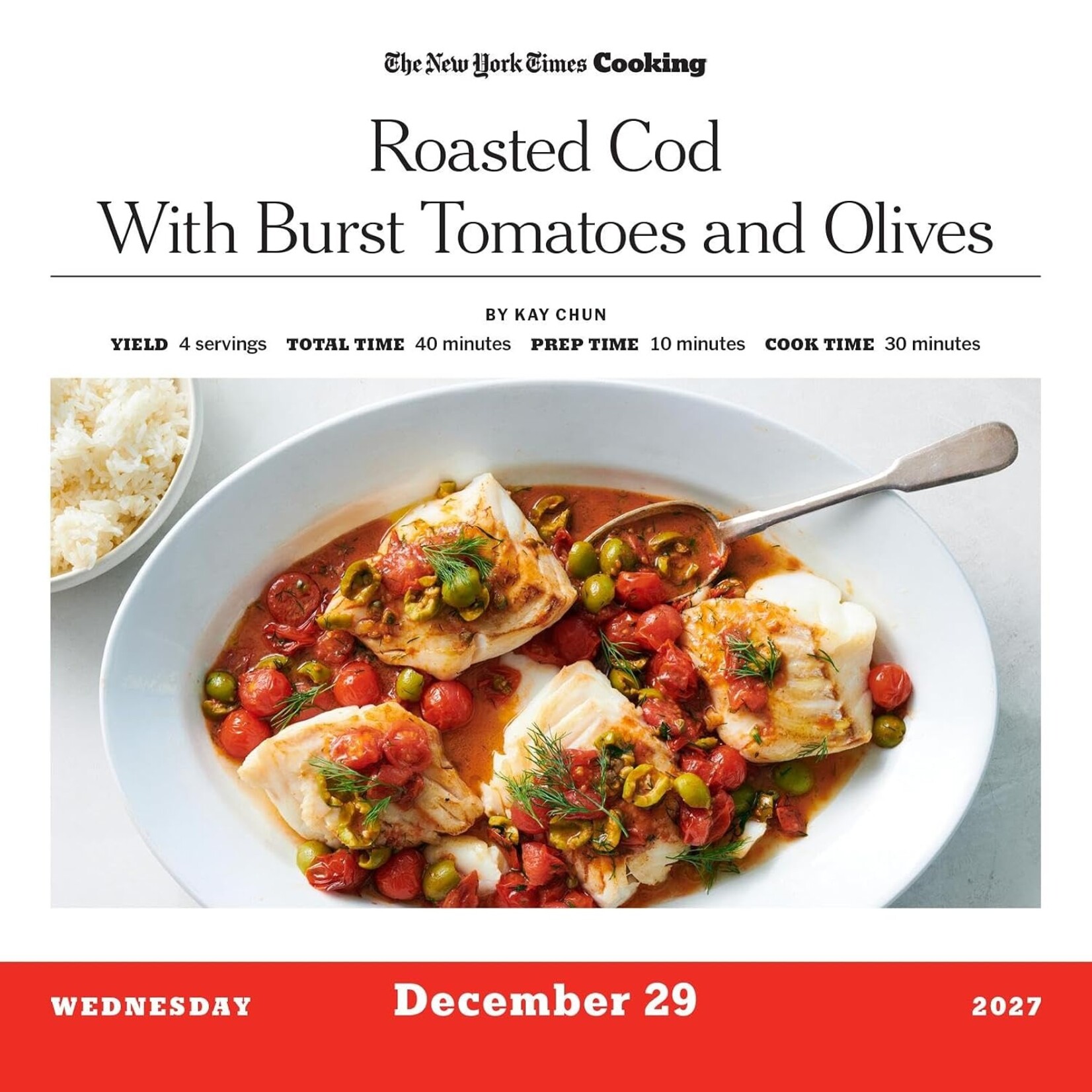 Workman Publishing New York Times Cooking Boxed Calendar 2027