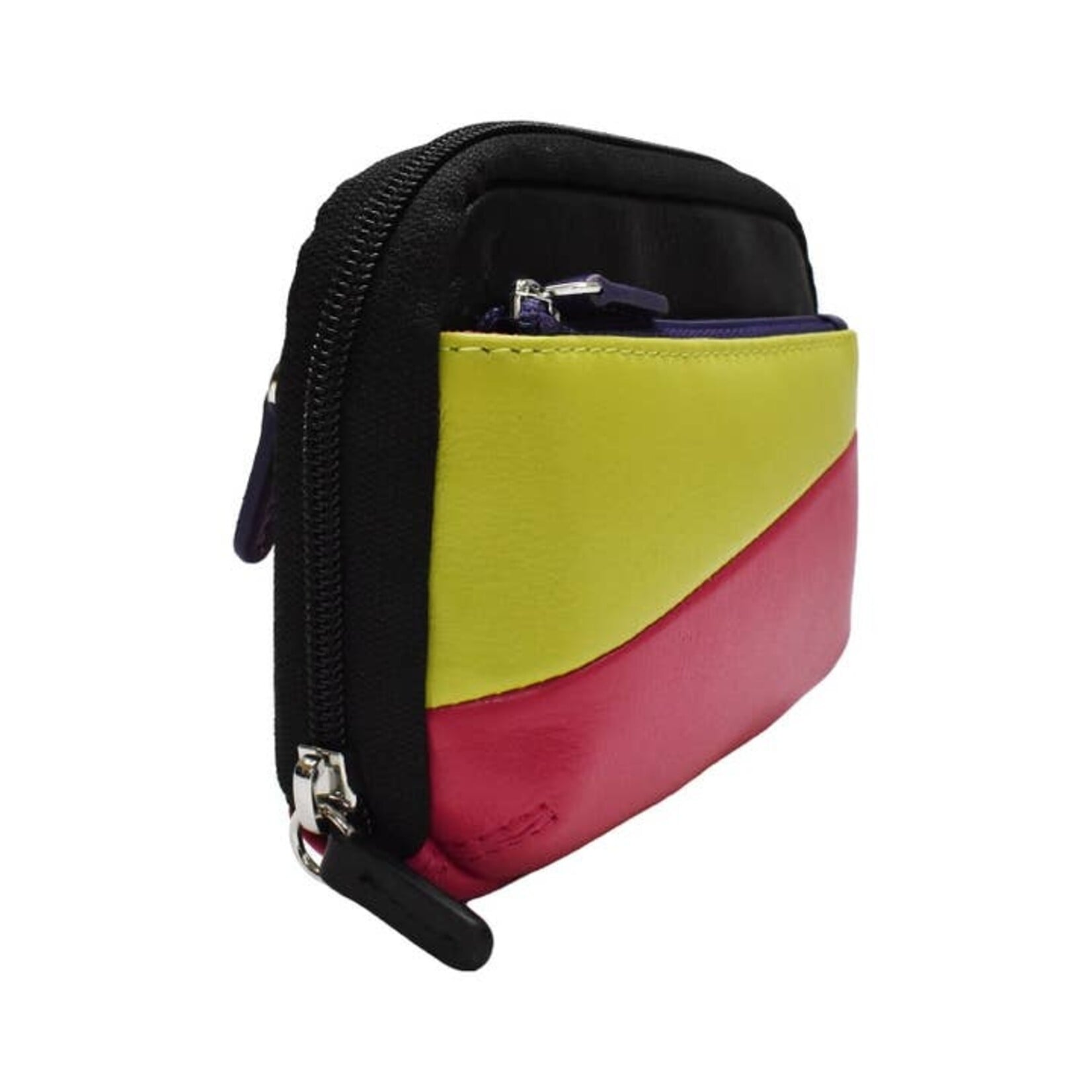 Intercontinental Leather Industries Travel Essential Pouch in Black Brights