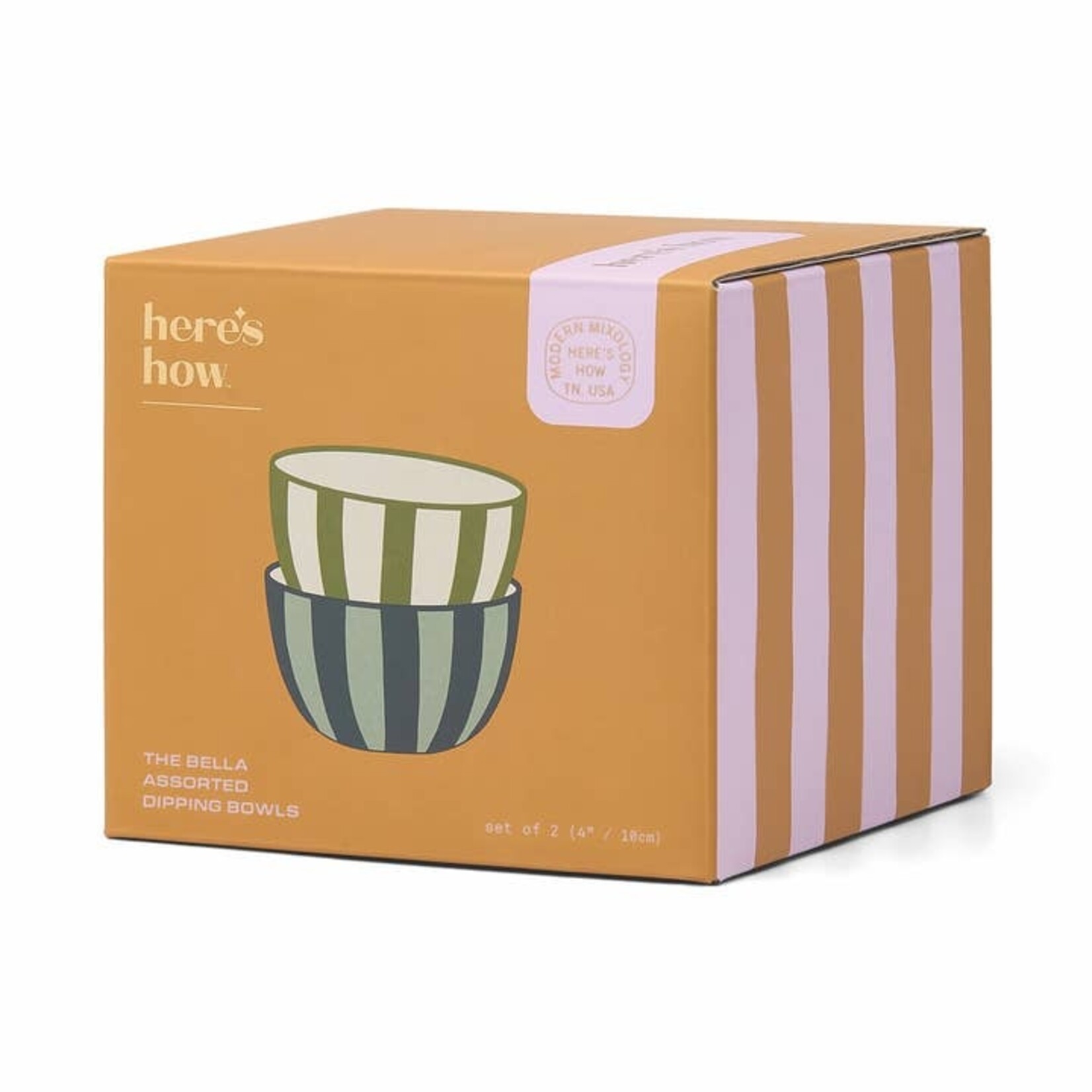 Bella Dipping Bowl Set in Blue and Olive