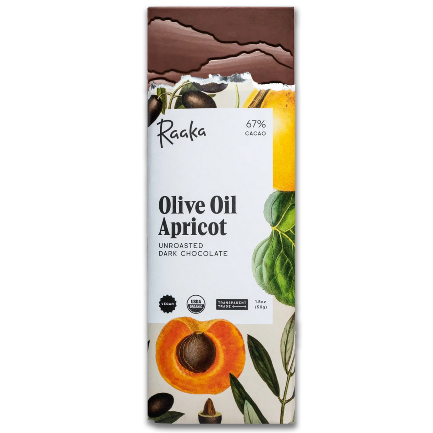 Raaka Olive Oil Apricot Chocolate Bar
