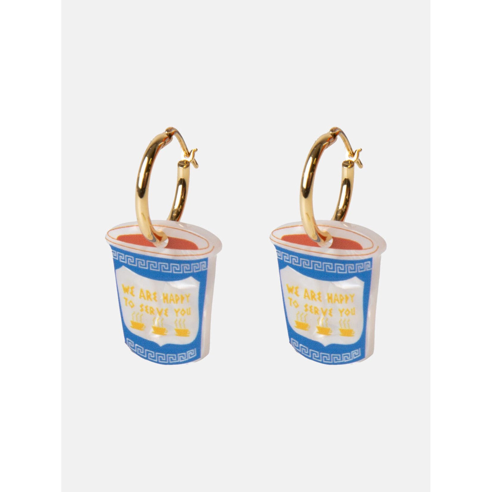 doiy Happy To Serve You Earrings