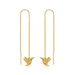 A Mano Hummingbird Threader Earrings